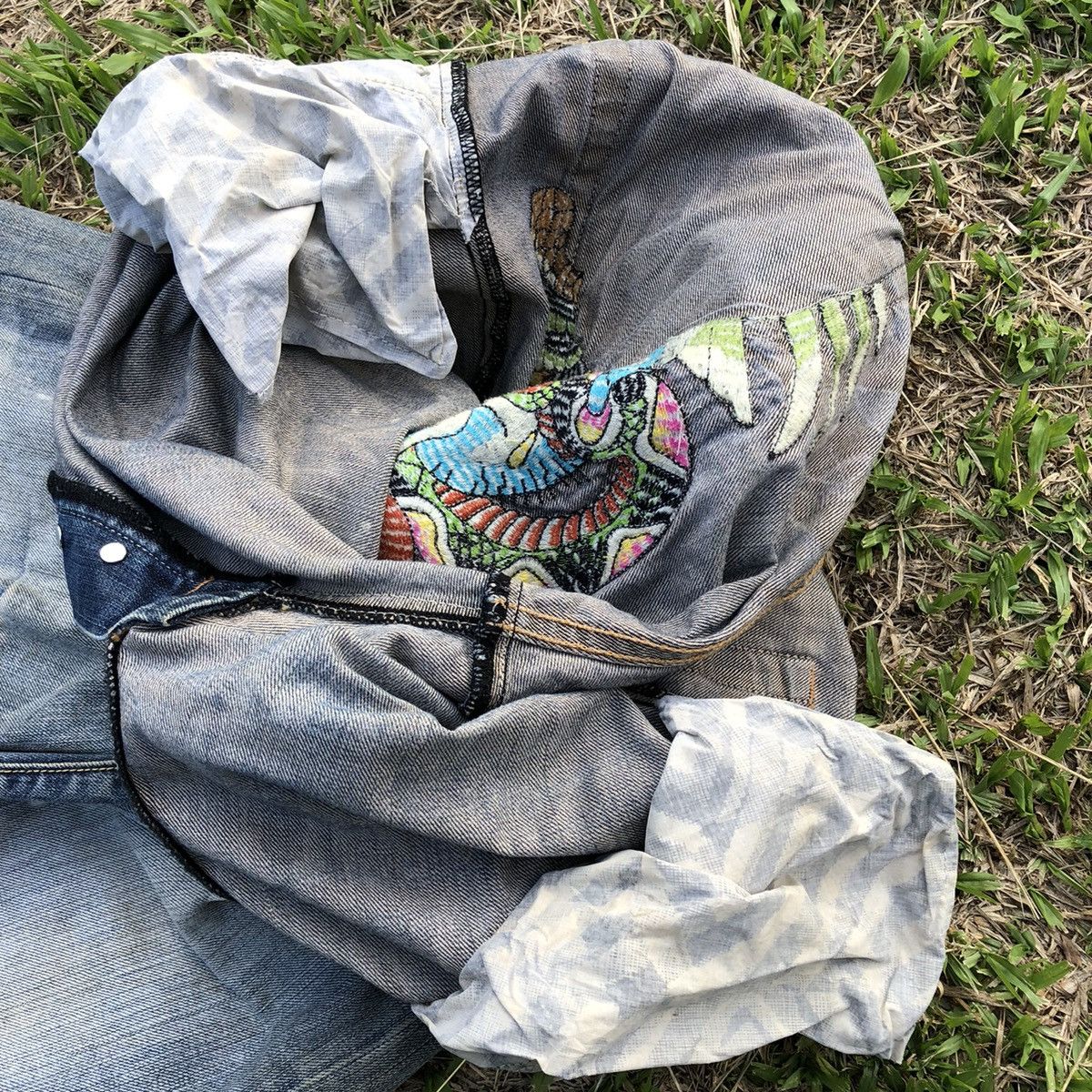 Christian Audigier Vintage Faded Ed Hardy By Christian Audigier Denim Pants Size US 42 / EU 58 - 16 Thumbnail