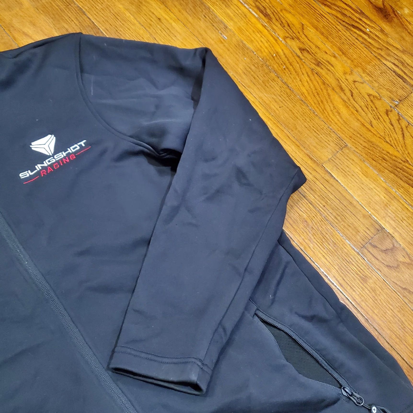 Logo 7 Slingshot Racing Jacket Mens L Black Softshell Full Zip Logo Size US L / EU 52-54 / 3 - 3 Thumbnail