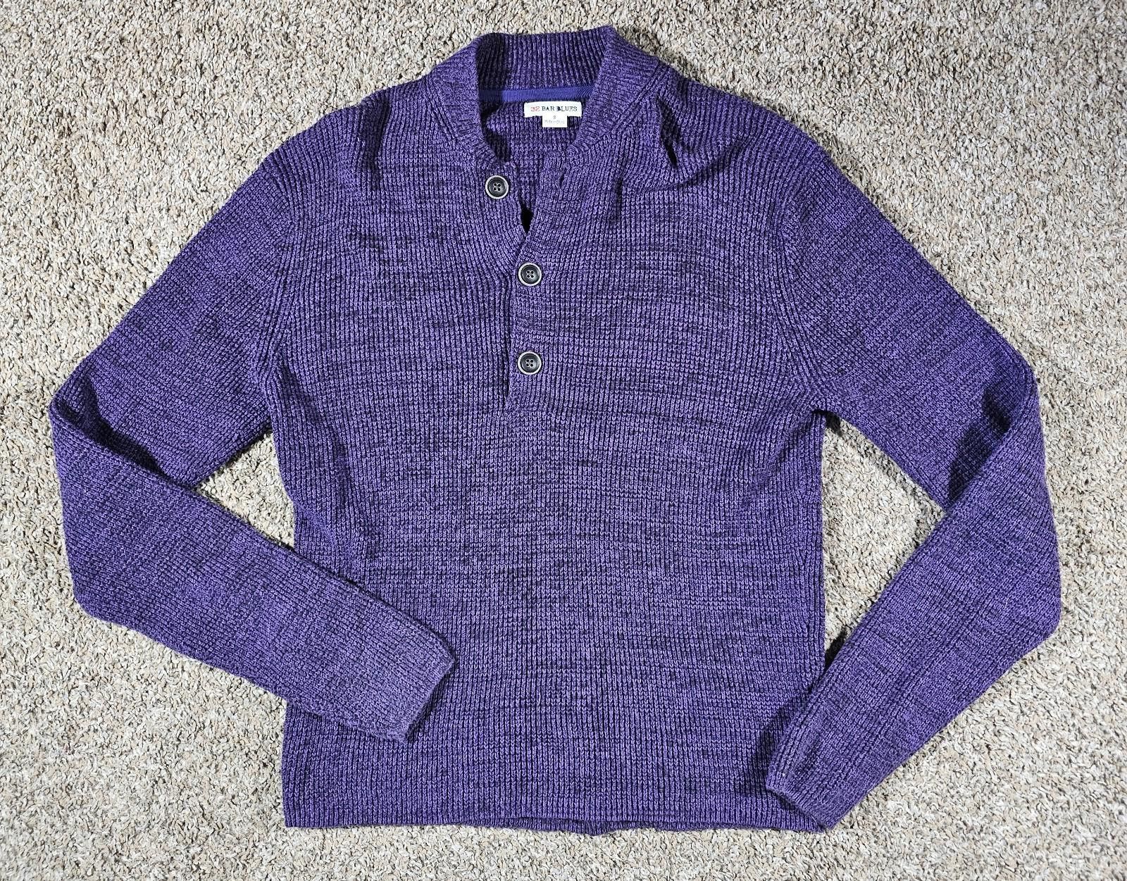 Designer 32 Bar Blues Purple Black 3 Button Sweater S Cable Knit Size US S / EU 44-46 / 1 - 1 Thumbnail