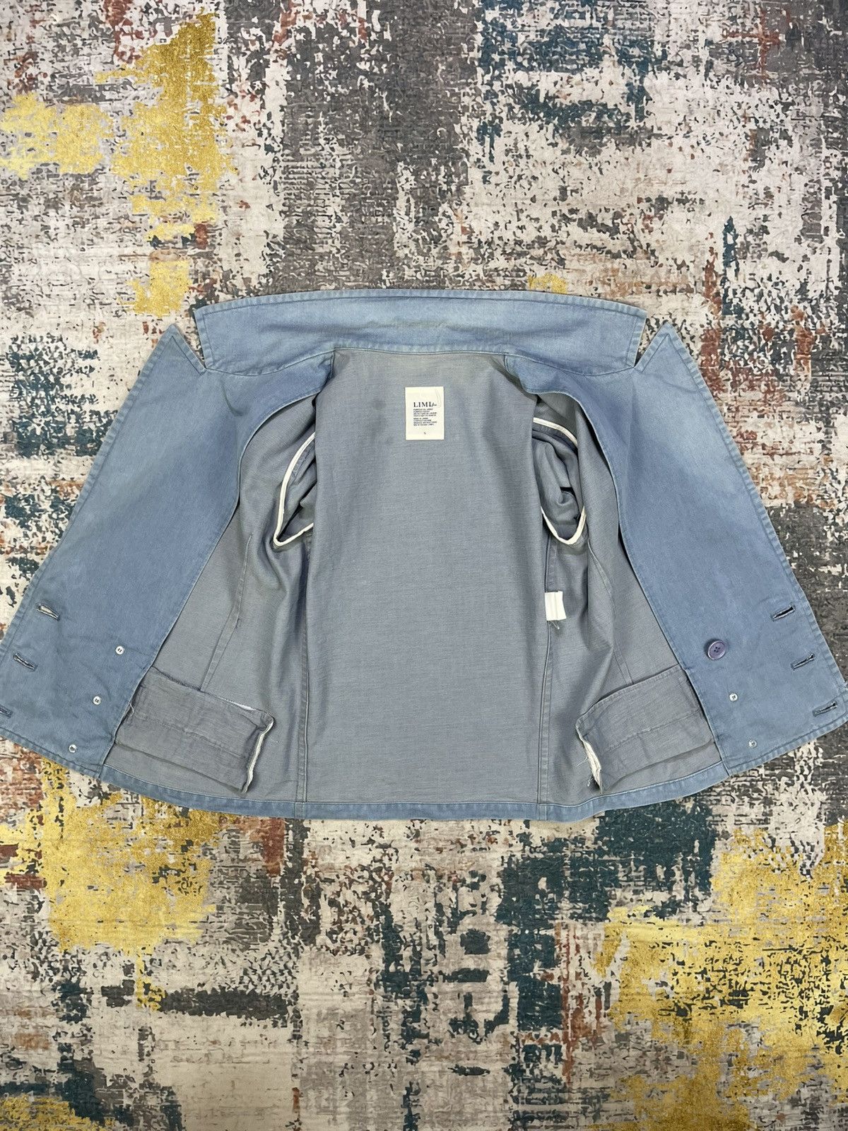 Limi Feu LIMI feu Cotton Crop Double Breasted Denim Jacket Size S / US 4 / IT 40 - 8 Thumbnail