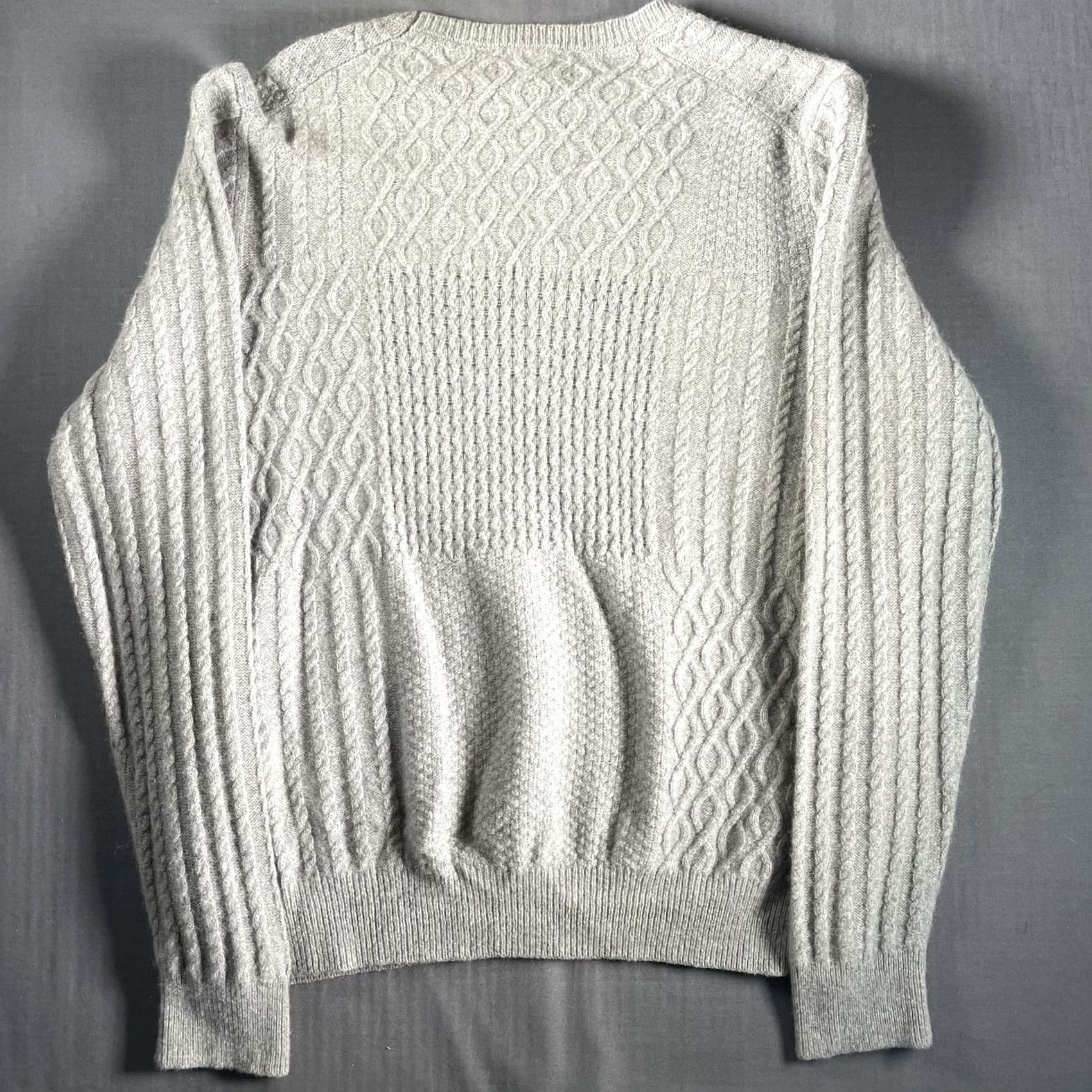 Brooks Brothers Brooks Brothers Sweater Mens XL Gray Italian Yarn Merino Wool Blend Cable-Knit Pullover Size US XL / EU 56 / 4 - 5 Thumbnail