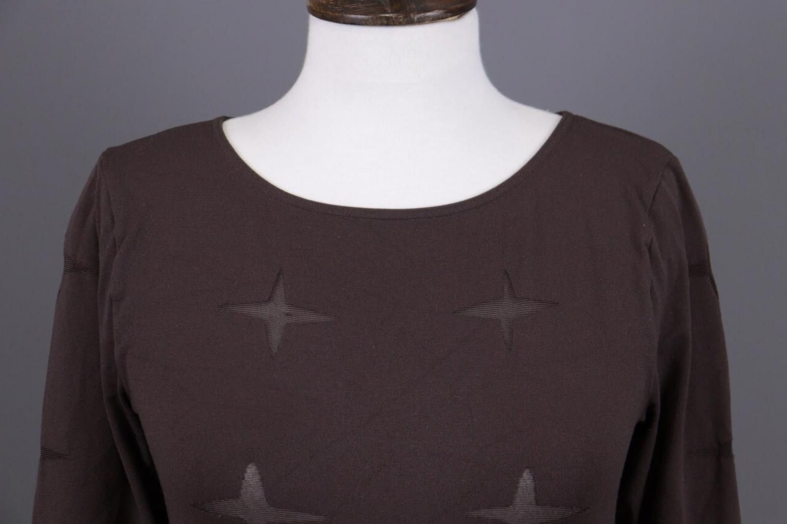 Wolford Wolford Brown Big Star Scoop Neck Long Sleeve Sweater Size M Size M / US 6-8 / IT 42-44 - 4 Thumbnail