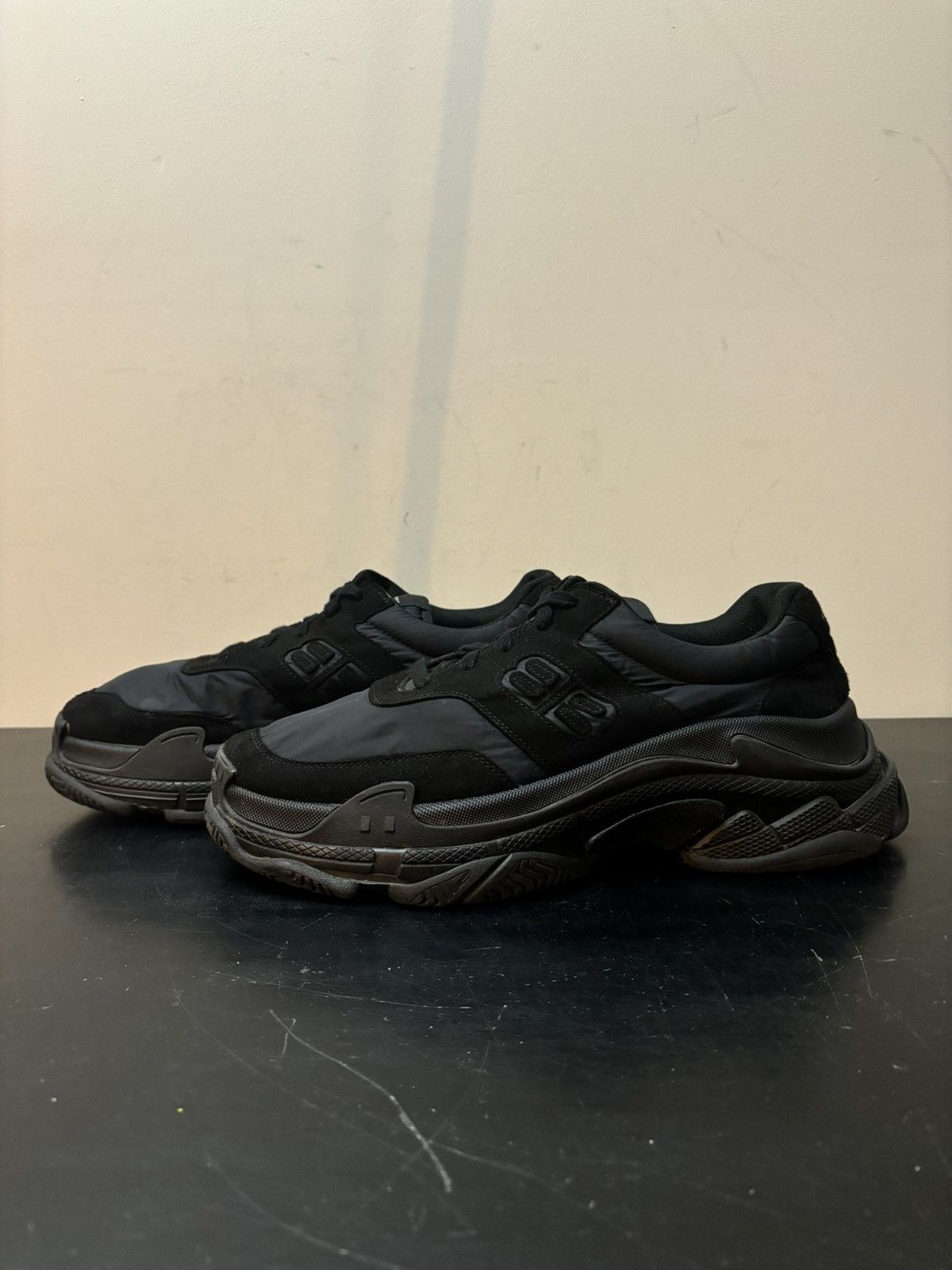 Balenciaga Balenciaga Triple S Nylon Black Size US 11 / EU 44 - 1 Thumbnail
