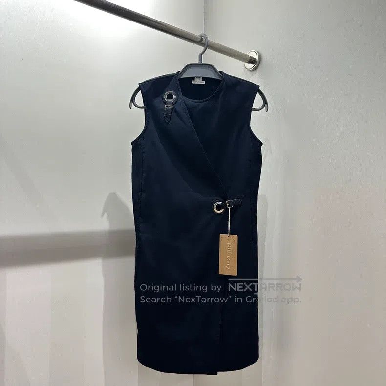 Hermes Hermes Contrast Leather Strap Sleeveless Dress Size XXS / US 00 / IT 34 - 1 Thumbnail