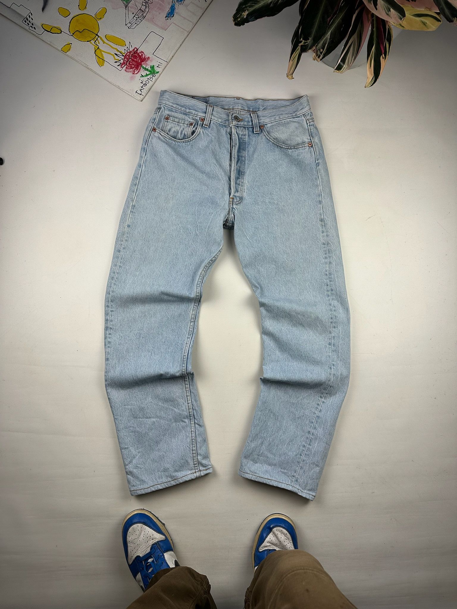 Levi's Vintage 90s Levi’s Washed Blue Denim Jeans Size US 30 / EU 46 - 1 Thumbnail