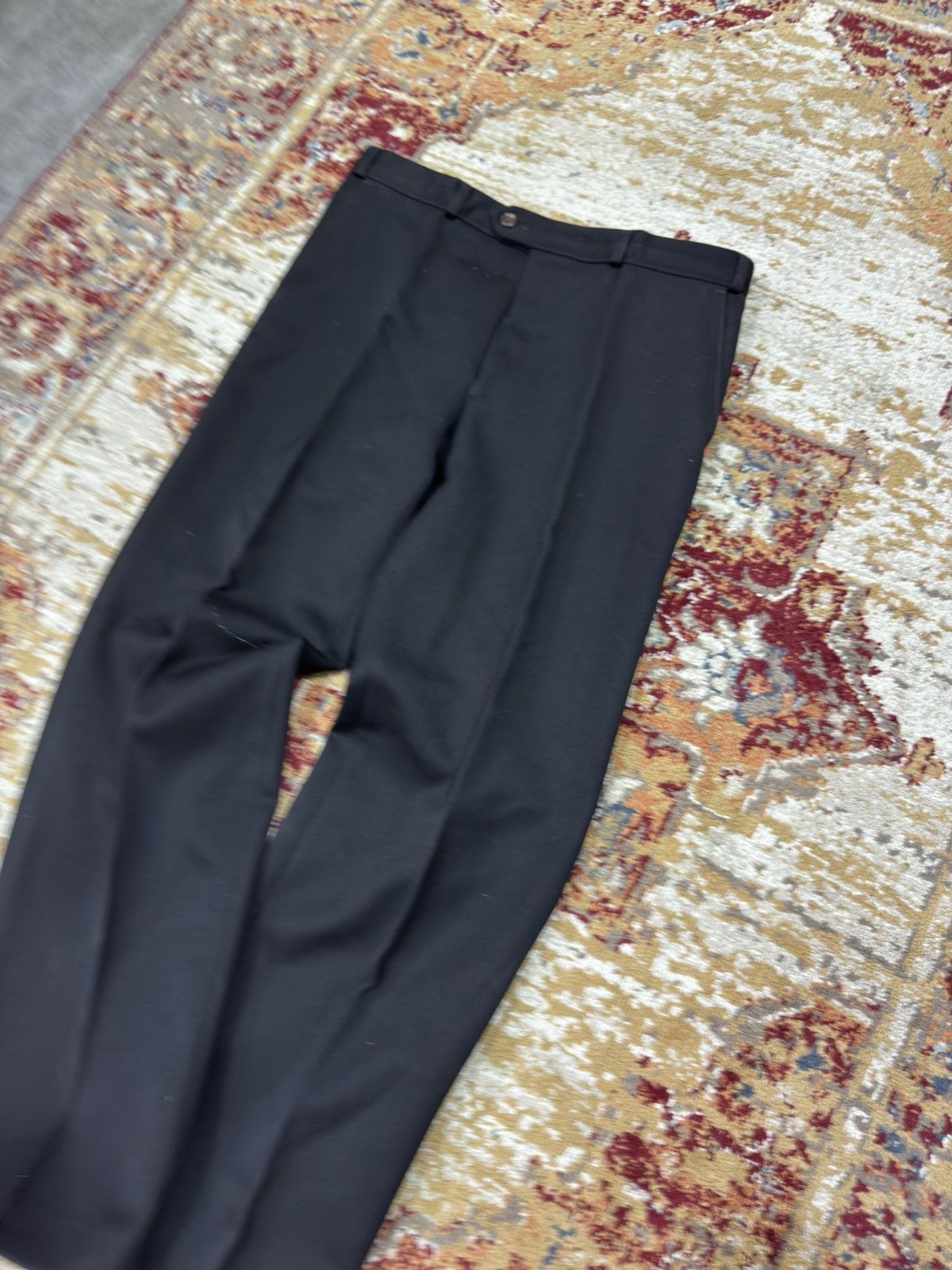 Japanese Brand 1980s Wool Suit Pants Baggy Trousers Blend Balenciaga Rick Size US 32 / EU 48 - 3 Thumbnail