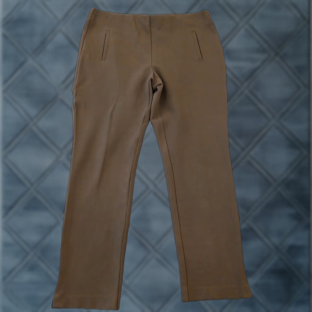 Vintage Chico's Pants Womens Size 1 Green Pull On Stretch Ankle 33x26 Mid Rise Straight Inseam 26 Elastic Waist Size 25" / US 0 / IT 36 - 1 Thumbnail