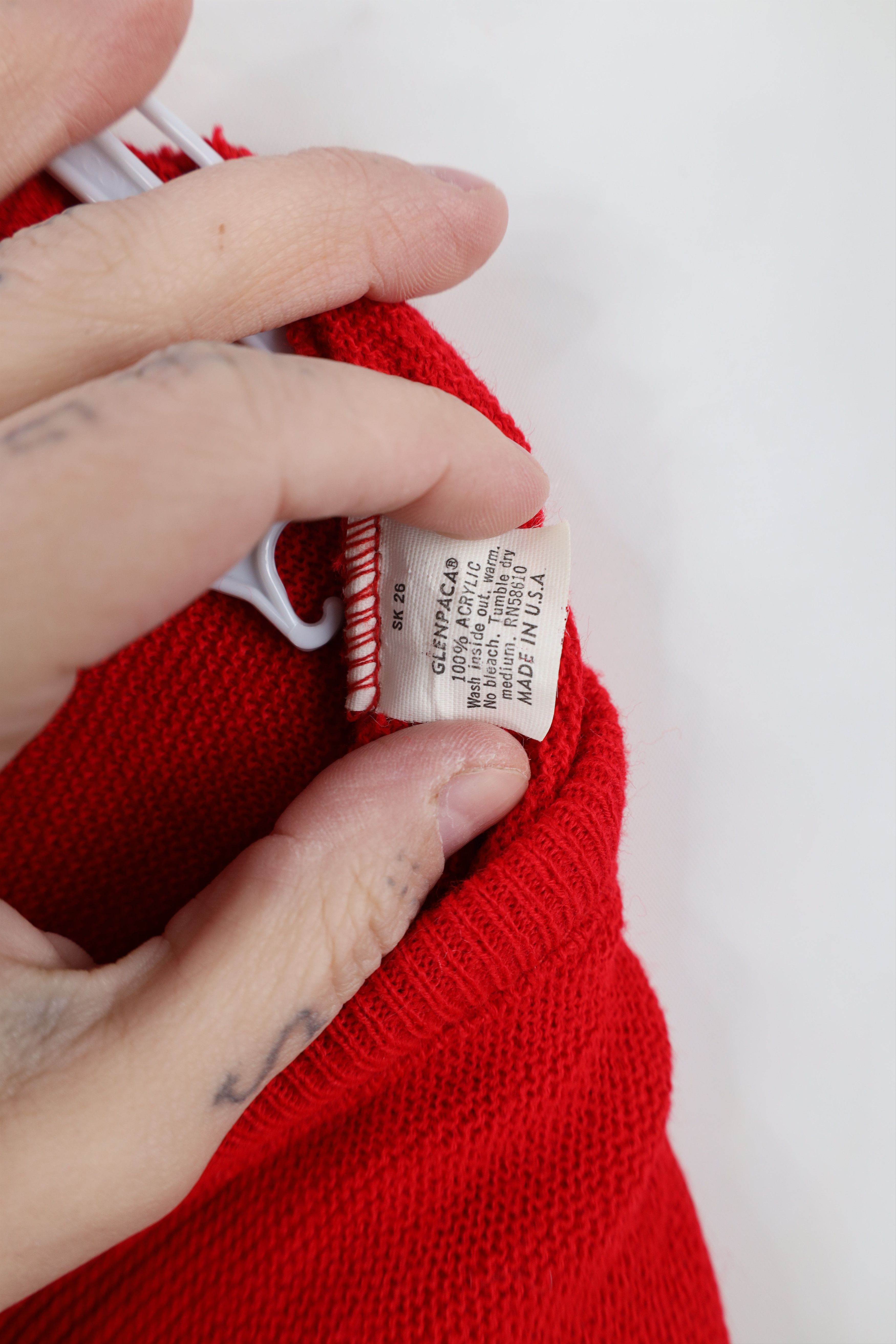 Vintage Deadstock Vintage 70s 80s Streetwear V-Neck Sweater Red USA Size US M / EU 48-50 / 2 - 8 Thumbnail
