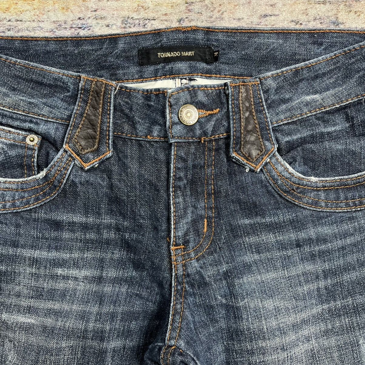 Tornado Mart Tornado Mart western leather accented lace up flared jeans Size US 30 / EU 46 - 8 Thumbnail
