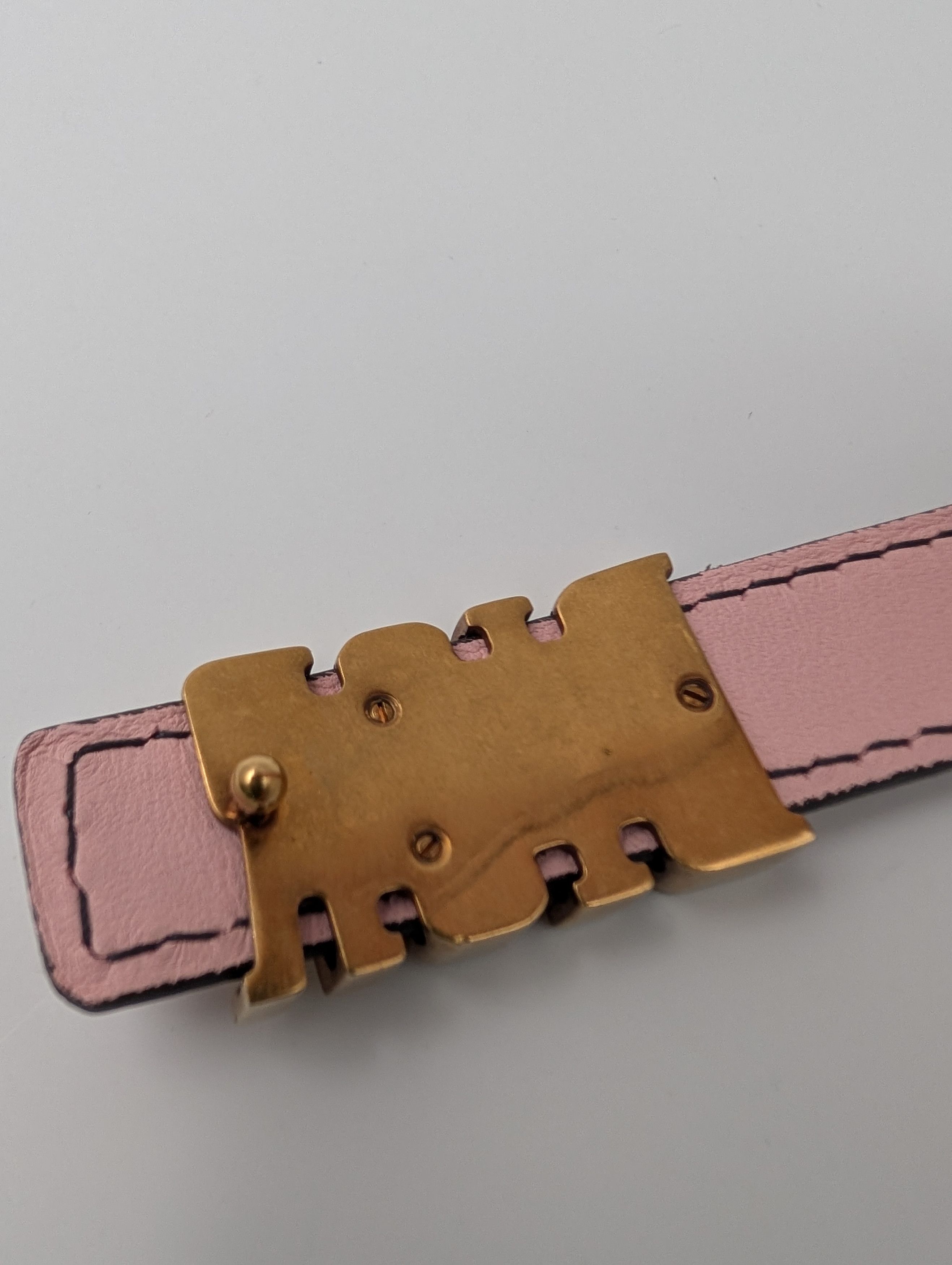 Dior Dior Pink Leather Belt With Logo Buckle Size ONE SIZE - 3 Thumbnail