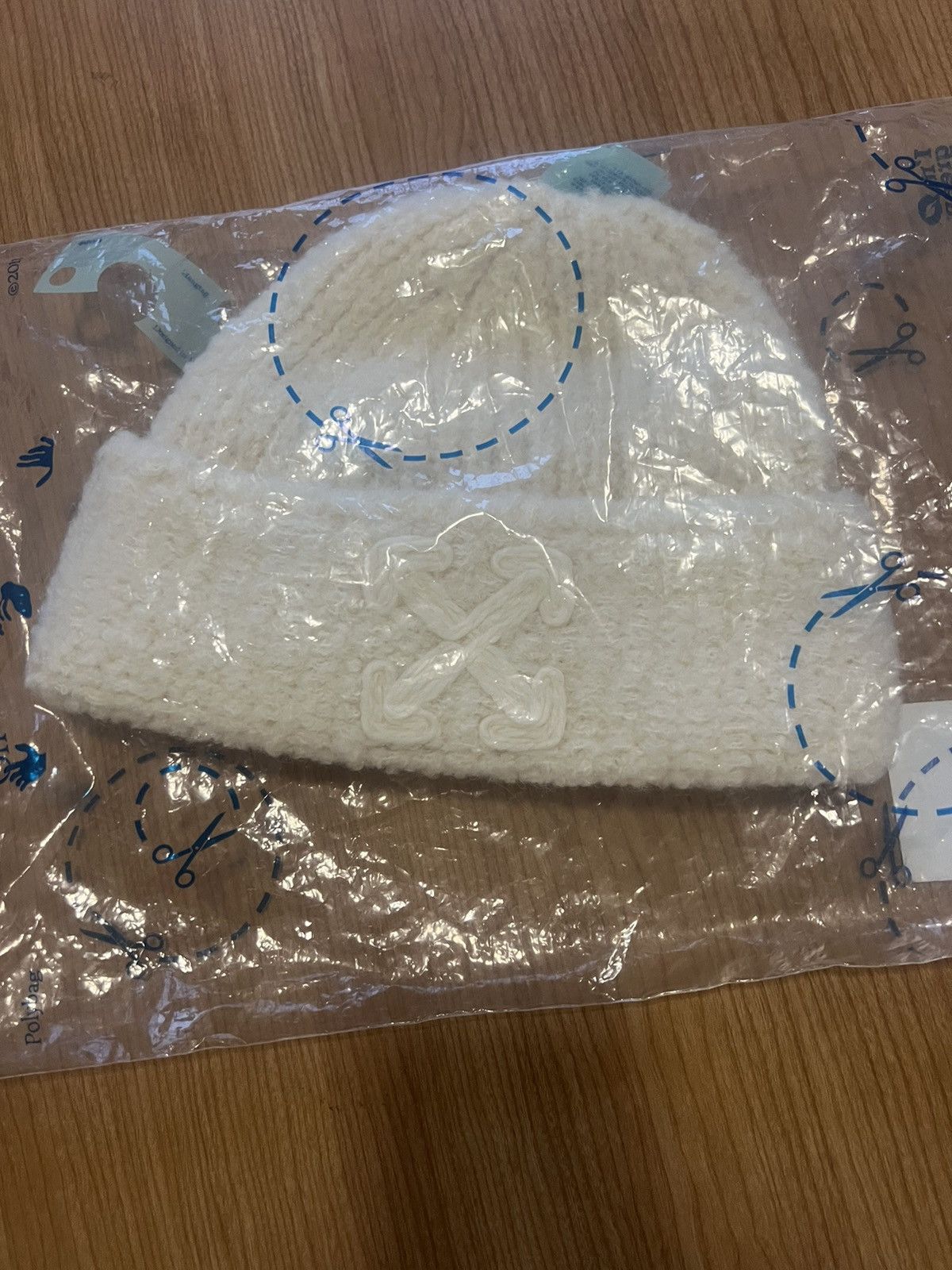 image of Off White Off-White Embroidered Beanie, Men's