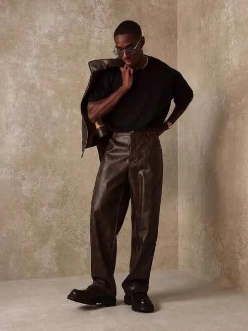 Japanese Brand Fujisaki x Shi Washed PU Skater fit Pants Size US 32 / EU 48 - 7 Thumbnail