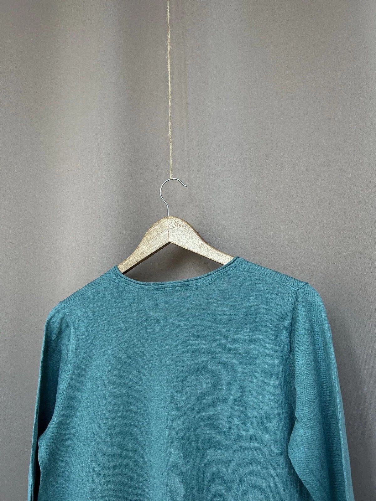 Gudrun Sjoden Gudrun Sjoden Linen Long Sweater Womens Size L Turquoise Size L / US 10 / IT 46 - 7 Thumbnail