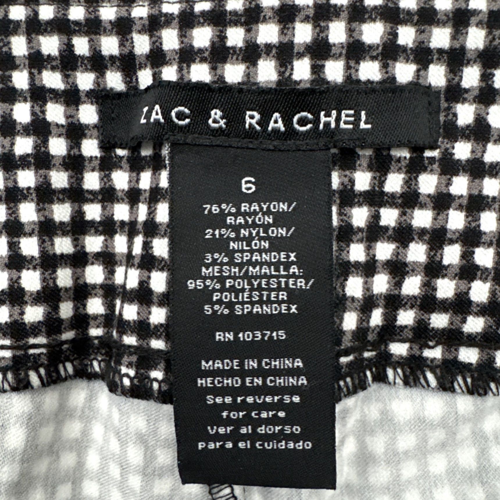 Vintage Zac & Rachel Dress Pants Women Size 6 Check Gingham Dress Pants Office Chic Preppy Retro City Academia Vintage No Size 28" / US 6 / IT 42 - 6 Thumbnail