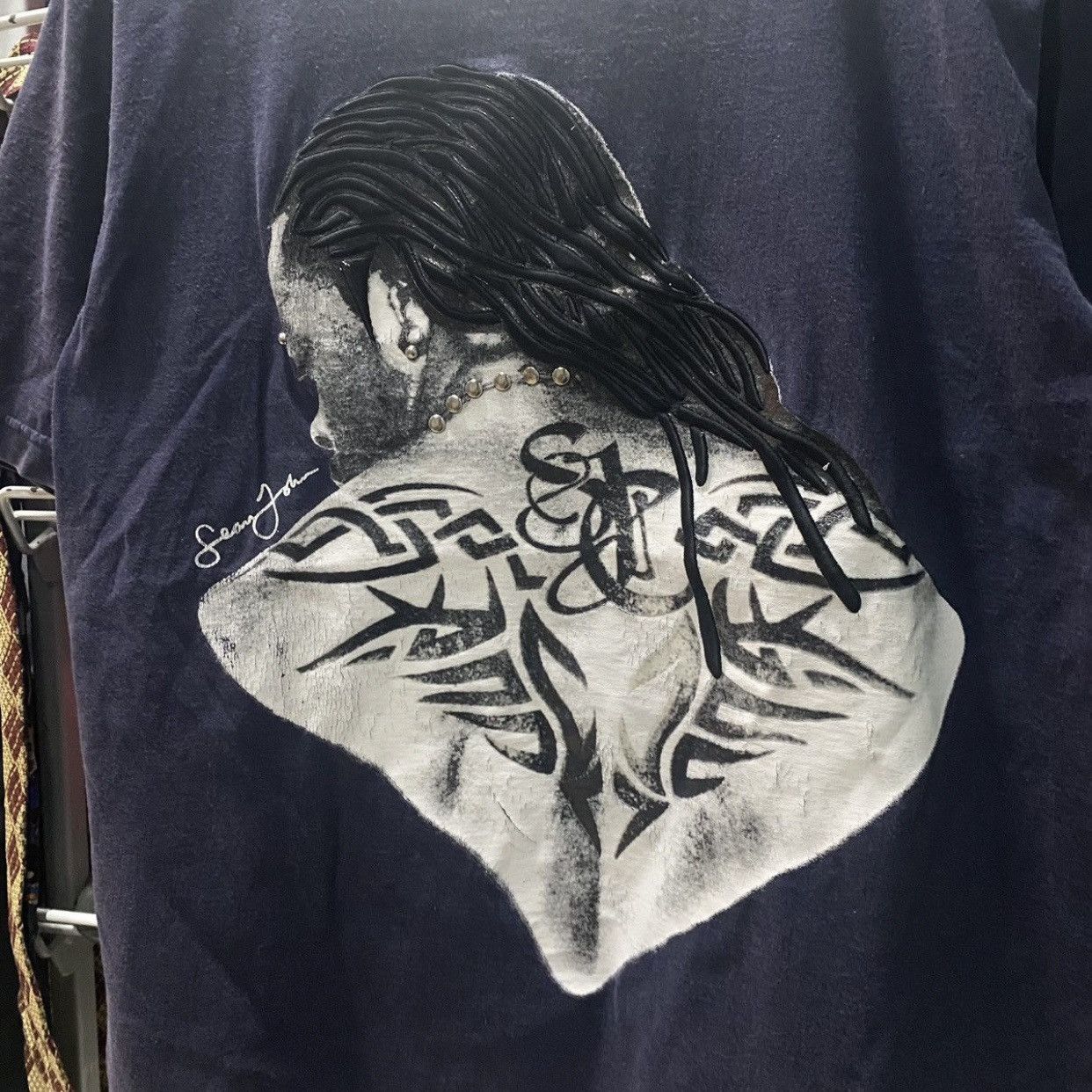 Sean John Vintage Y2K Sean John Busta Rhymes Tattoo Graphic T-Shirt Size US L / EU 52-54 / 3 - 5 Thumbnail