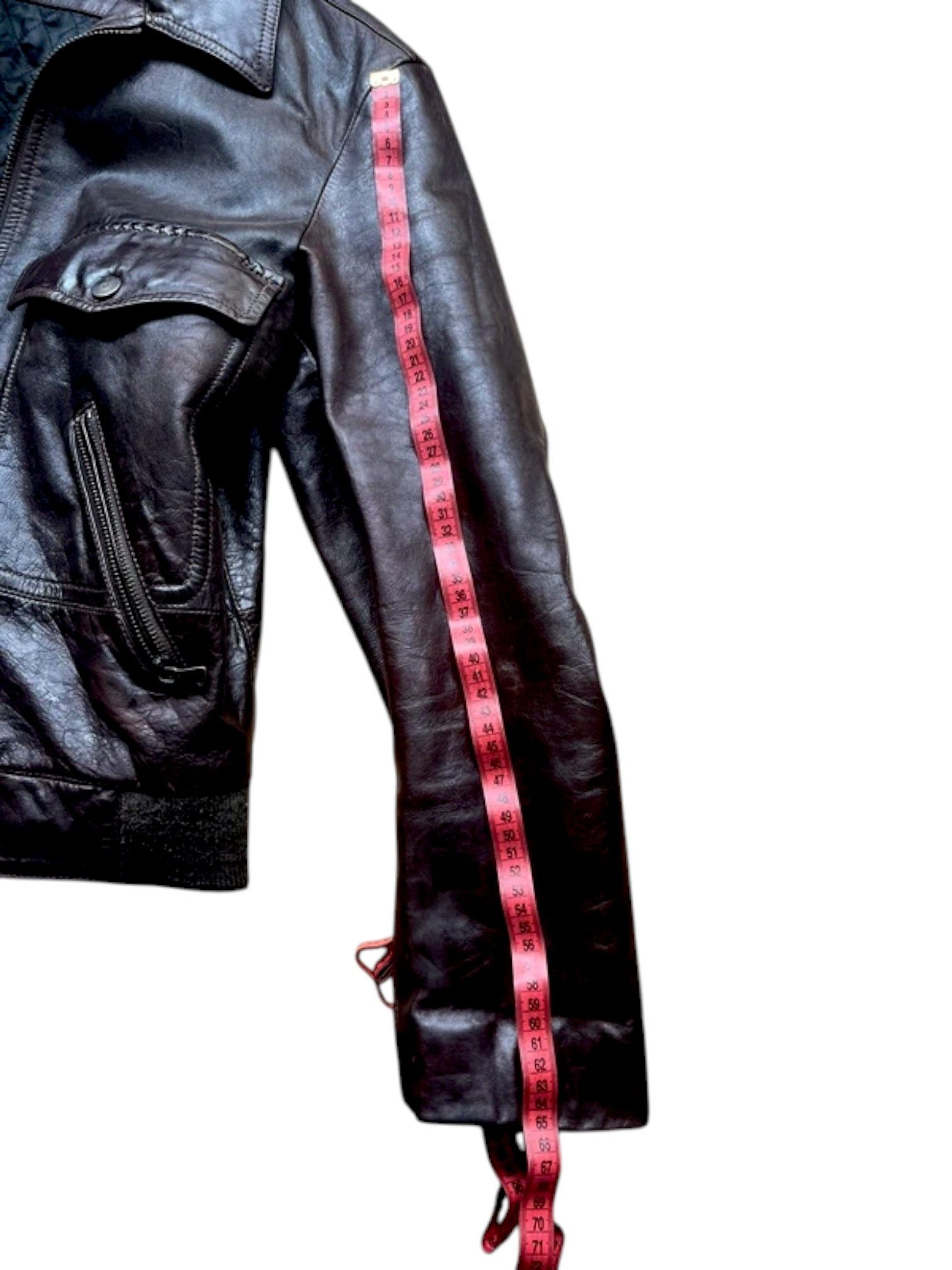 Giorgio Armani Armani Jeans Brown Leather Bomber Jacket Size US M / EU 48-50 / 2 - 9 Thumbnail