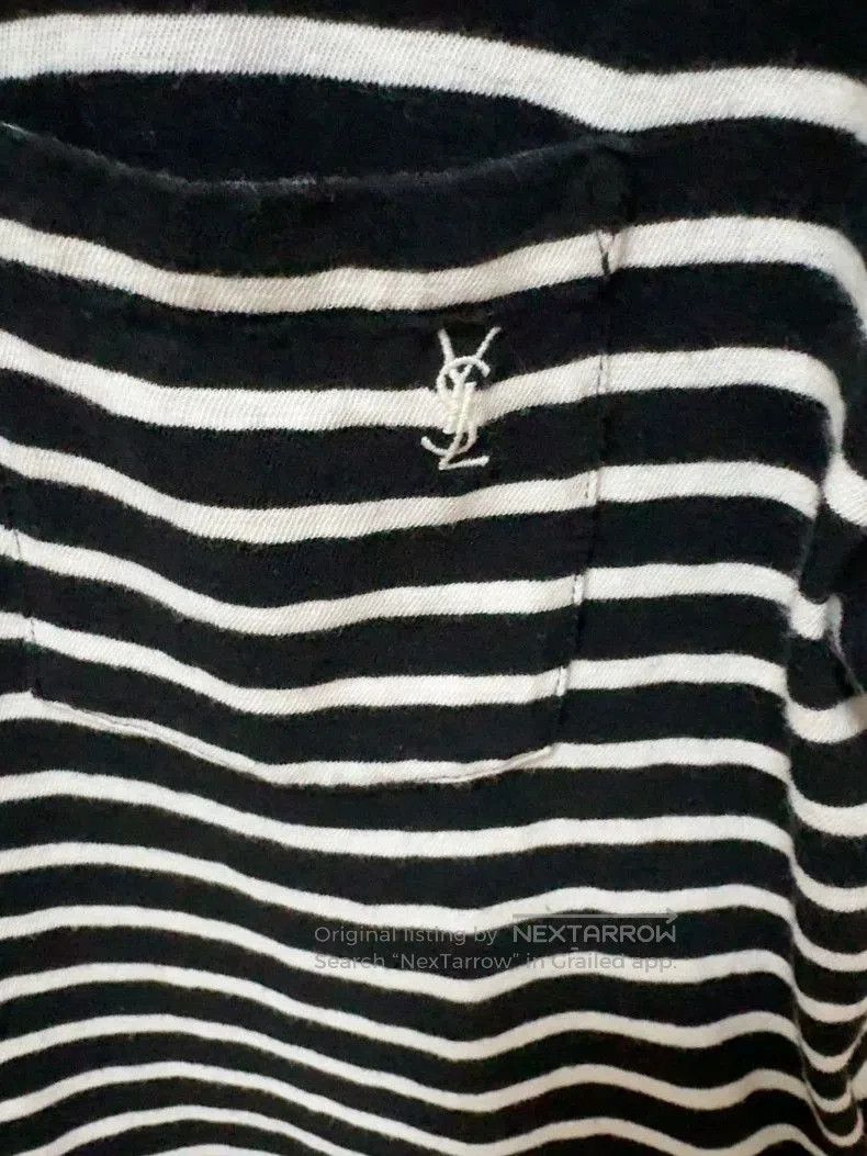 Saint Laurent Paris YSL Black and White Striped Short. Size US S / EU 44-46 / 1 - 2 Thumbnail