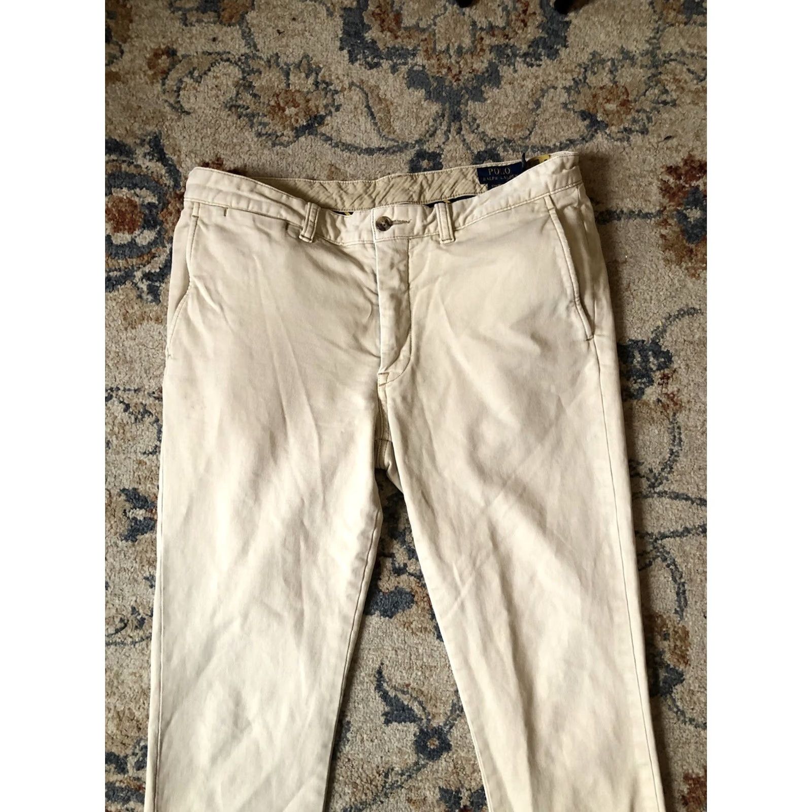 Polo Ralph Lauren Polo Ralph Lauren Chino Pants Mens 34x34 Tan Stretch Slim Fit Straight Size US S / EU 44-46 / 1 - 2 Thumbnail