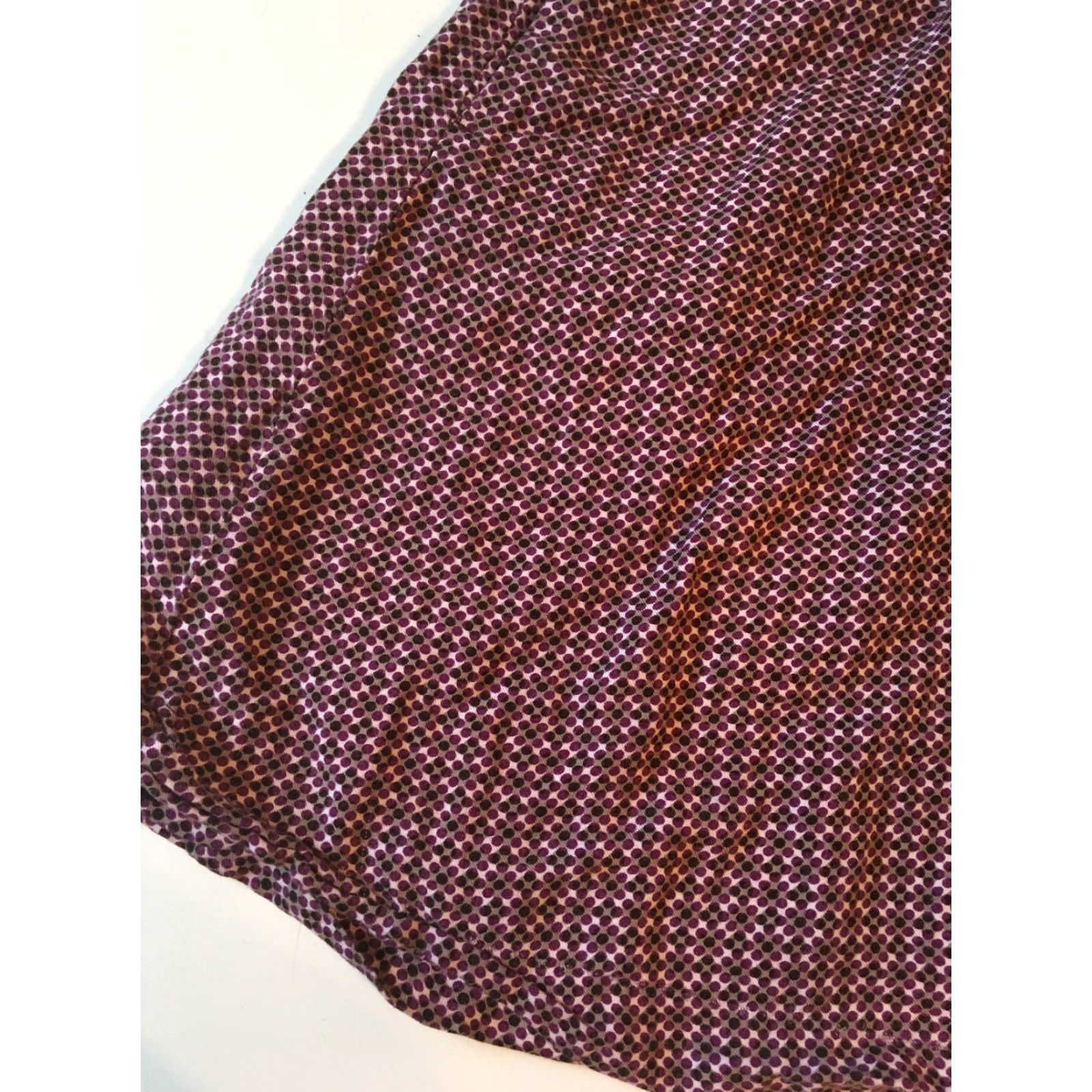 Gap VINTAGE Gap Women's Skirt 10 Regular Rayon Lined Purple Polka Dot Pleated Knee Length Zip Casual Womens Size 32" / US 10 / IT 46 - 2 Thumbnail