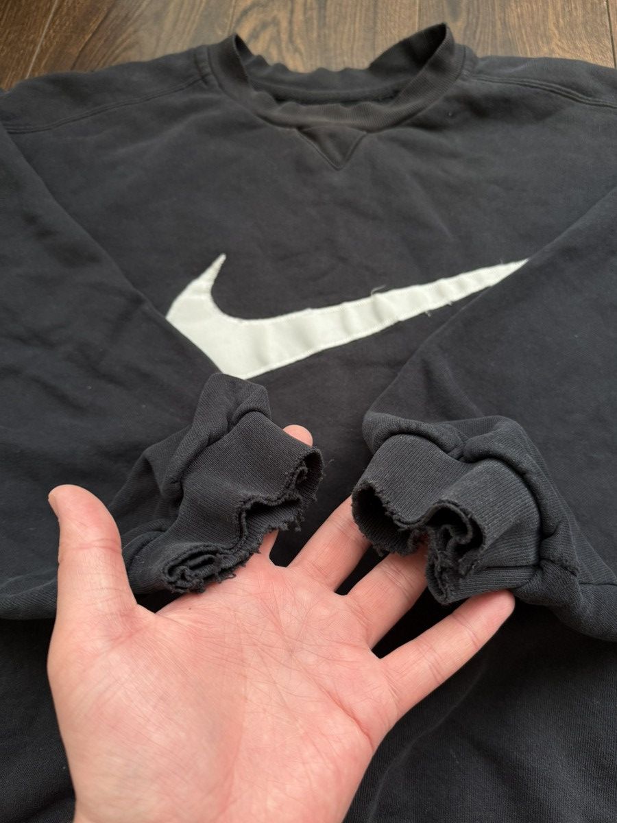 Nike Nike Vintage Big Swoosh Distressed Sweatshirt 90s Size US M / EU 48-50 / 2 - 7 Thumbnail