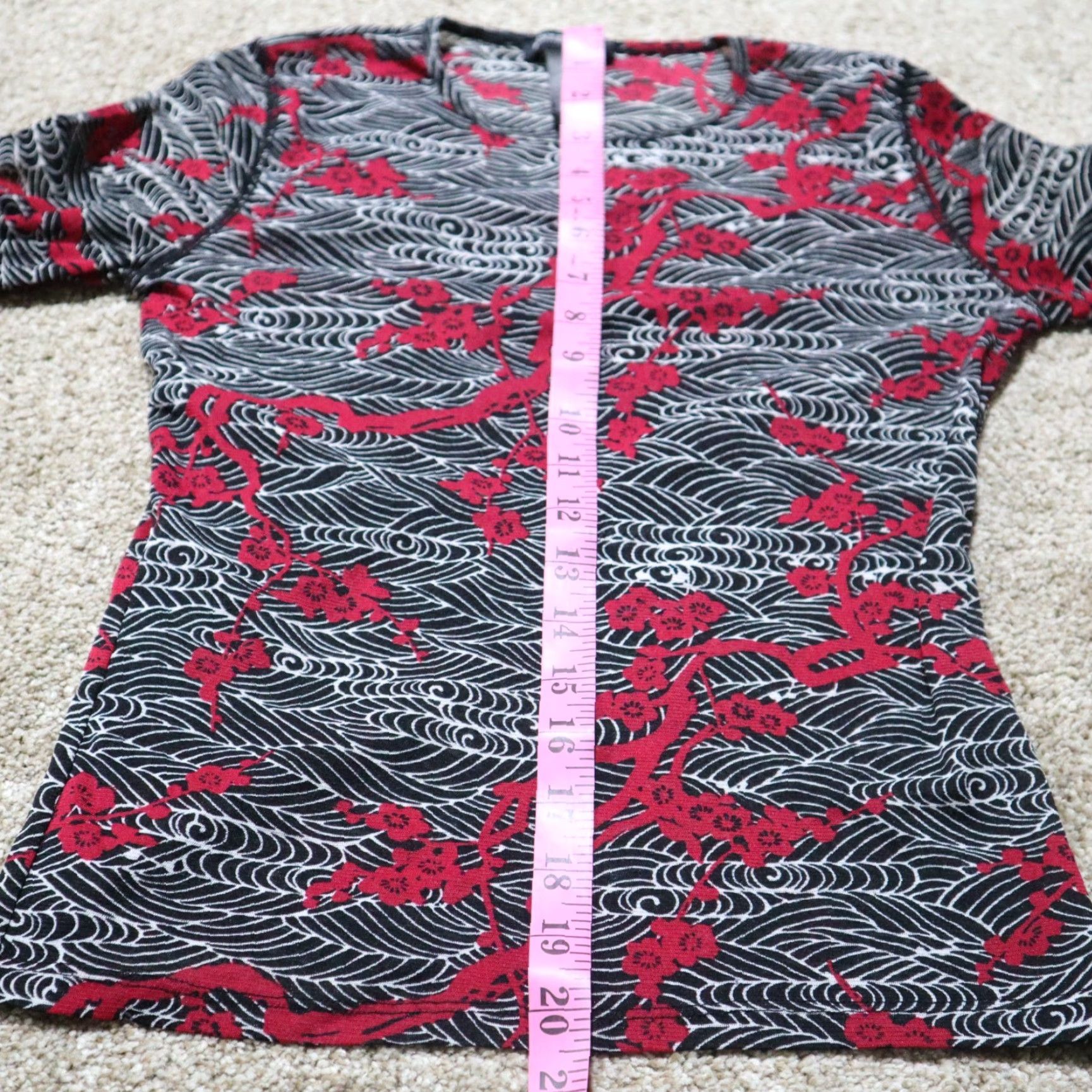 Kenneth Cole KENNETH COLE New York Red Flowers Black White Long Sleeve Shirt S Womens Knit Top Pullover Round Neck Multicolor Floral Casual Size S / US 4 / IT 40 - 5 Thumbnail