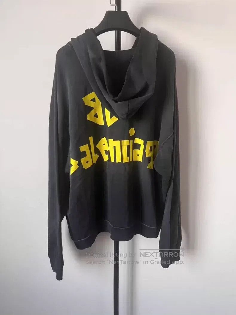 Balenciaga Balenciaga Lettering Logo Printed Zipper Regular Fit Hoodi Size US S / EU 44-46 / 1 - 1 Thumbnail