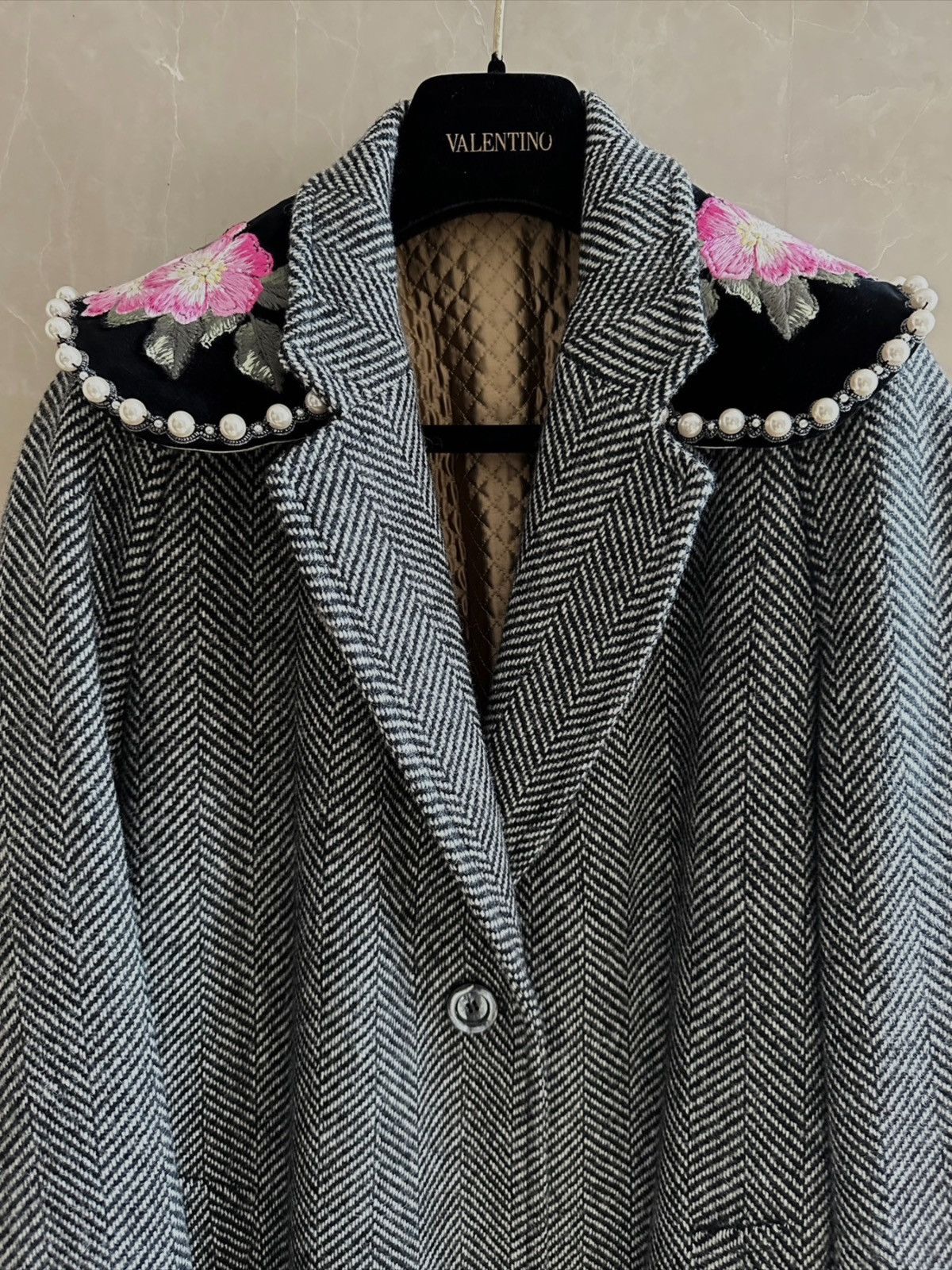 Gucci Gucci Runway Herringbone Coat With Embroidery Size M / US 6-8 / IT 42-44 - 5 Thumbnail