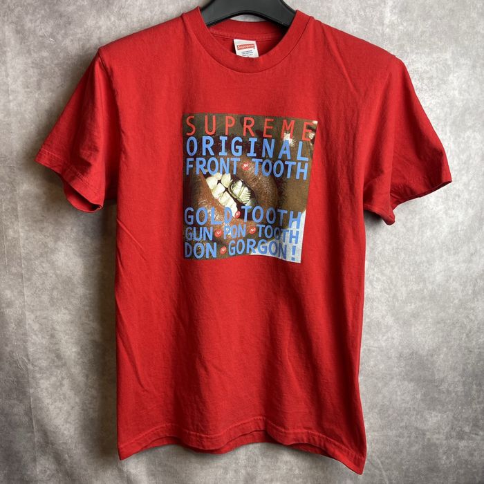 Supreme Supreme Gold Tooth Red Tee SS15 Adult Size Medium Don