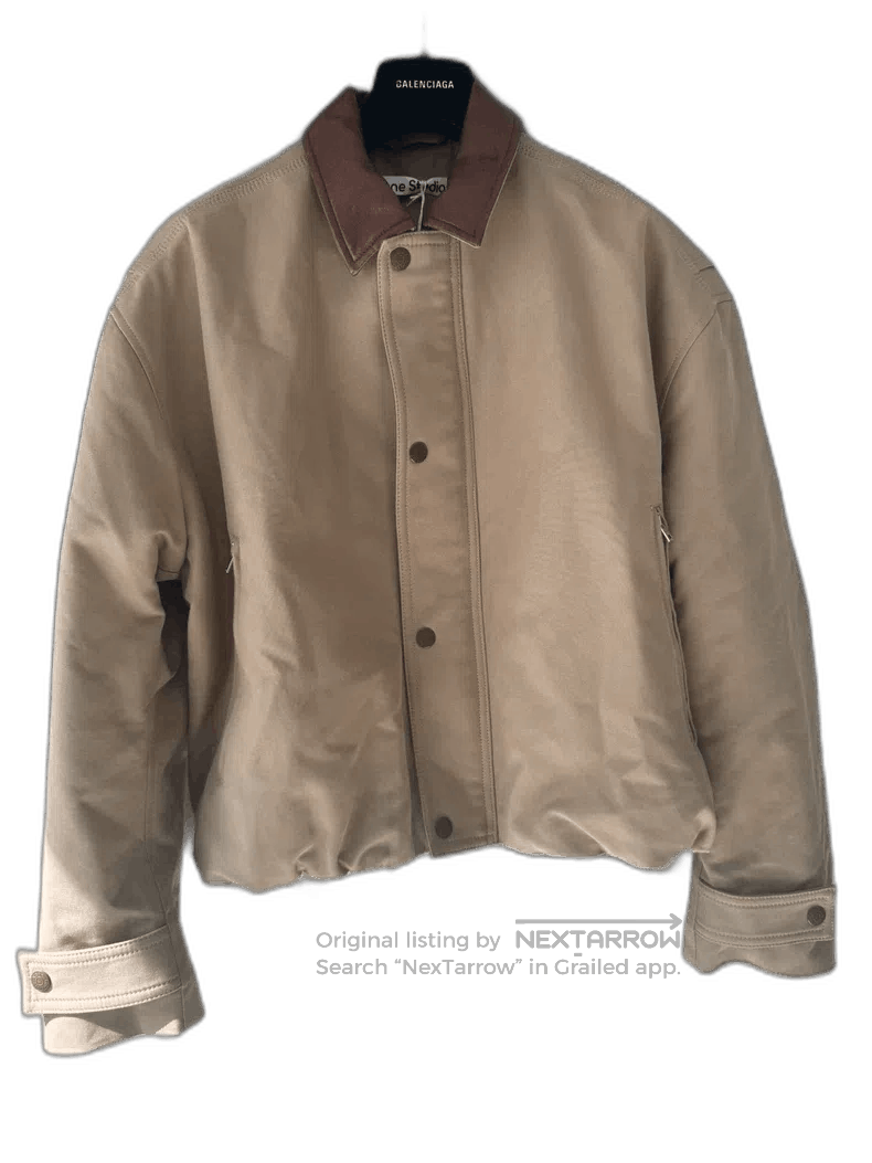 Acne Studios Acne Studios Short Brown Jacket with Leather Collar. Size US S / EU 44-46 / 1 - 1 Thumbnail