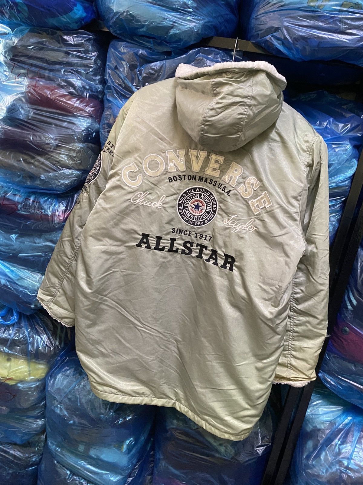 Converse Vintage Converse All Star Padded Parka Jacket Sherpa Lining Size US M / EU 48-50 / 2 - 14 Thumbnail