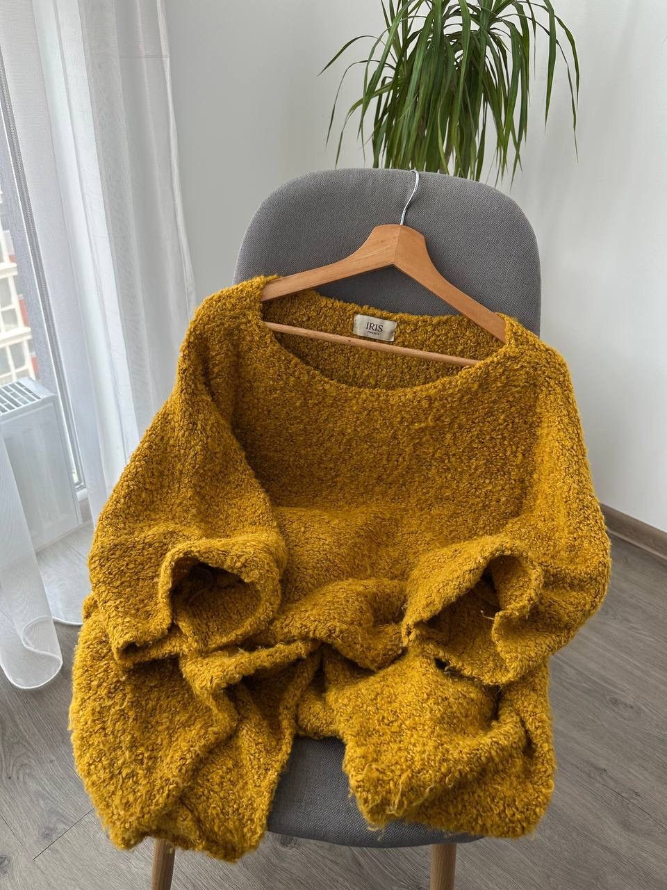 Iris von Arnim × Vintage Vintage Iris Firenze Yellow Cardigan Poncho Sweater Size US L / EU 52-54 / 3 - 9 Thumbnail