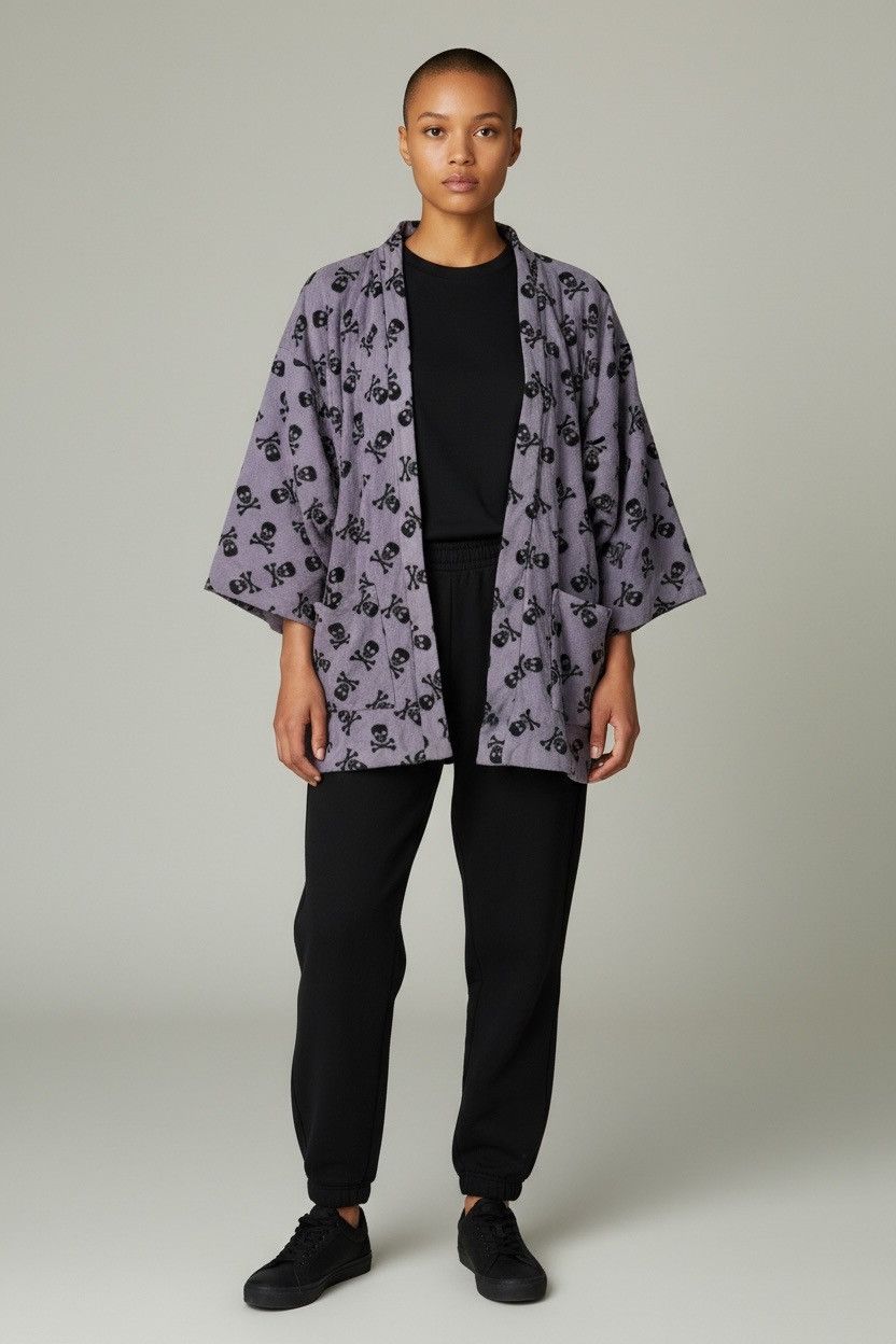 Mastermind Japan Japanese Brand Arnova Kimono Style Skull Design Overprint Size US M / EU 48-50 / 2 - 1 Thumbnail