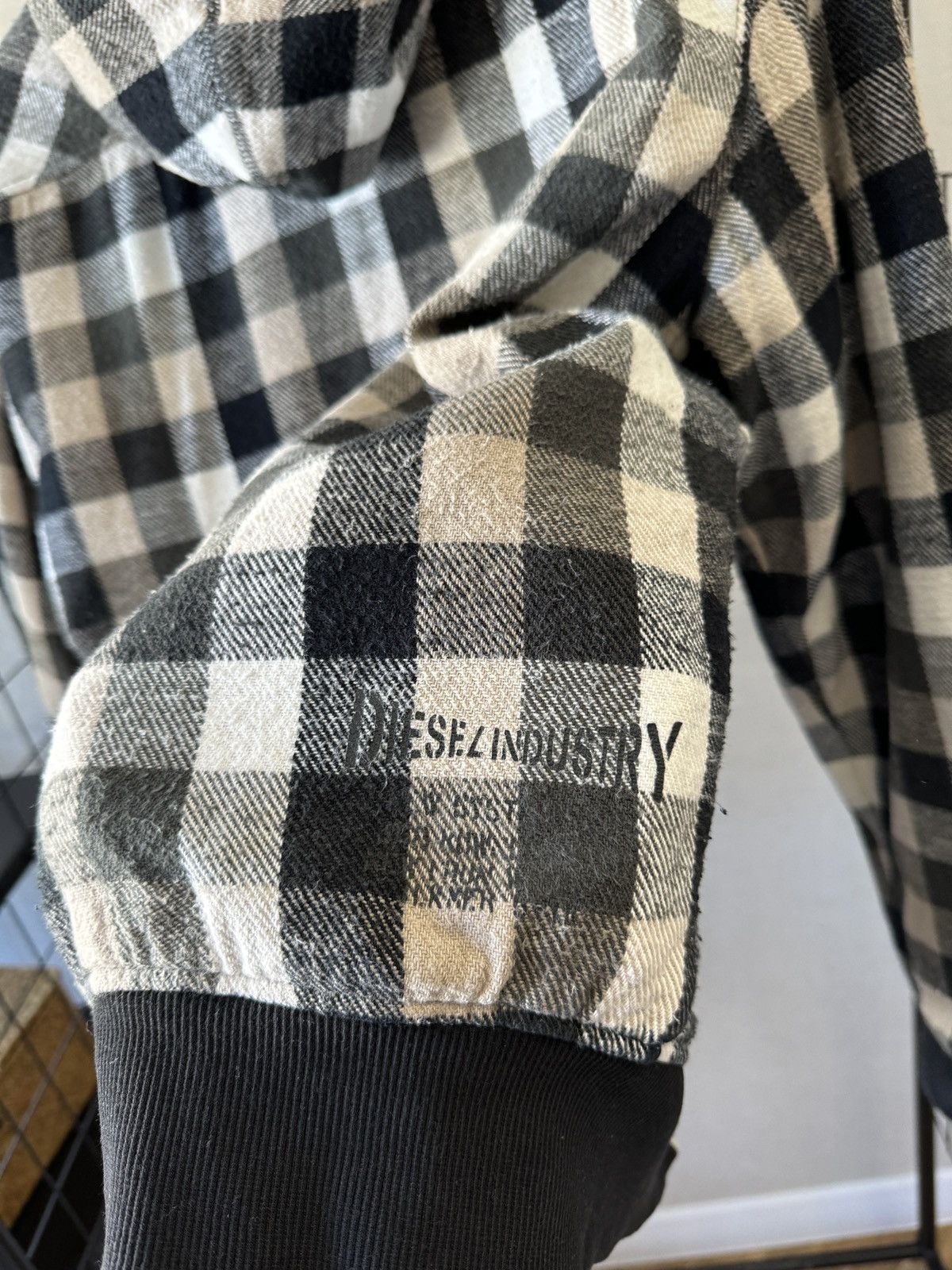 Diesel Diesel vintage y2k checkered flannel lined full zip jacket Size US L / EU 52-54 / 3 - 24 Thumbnail