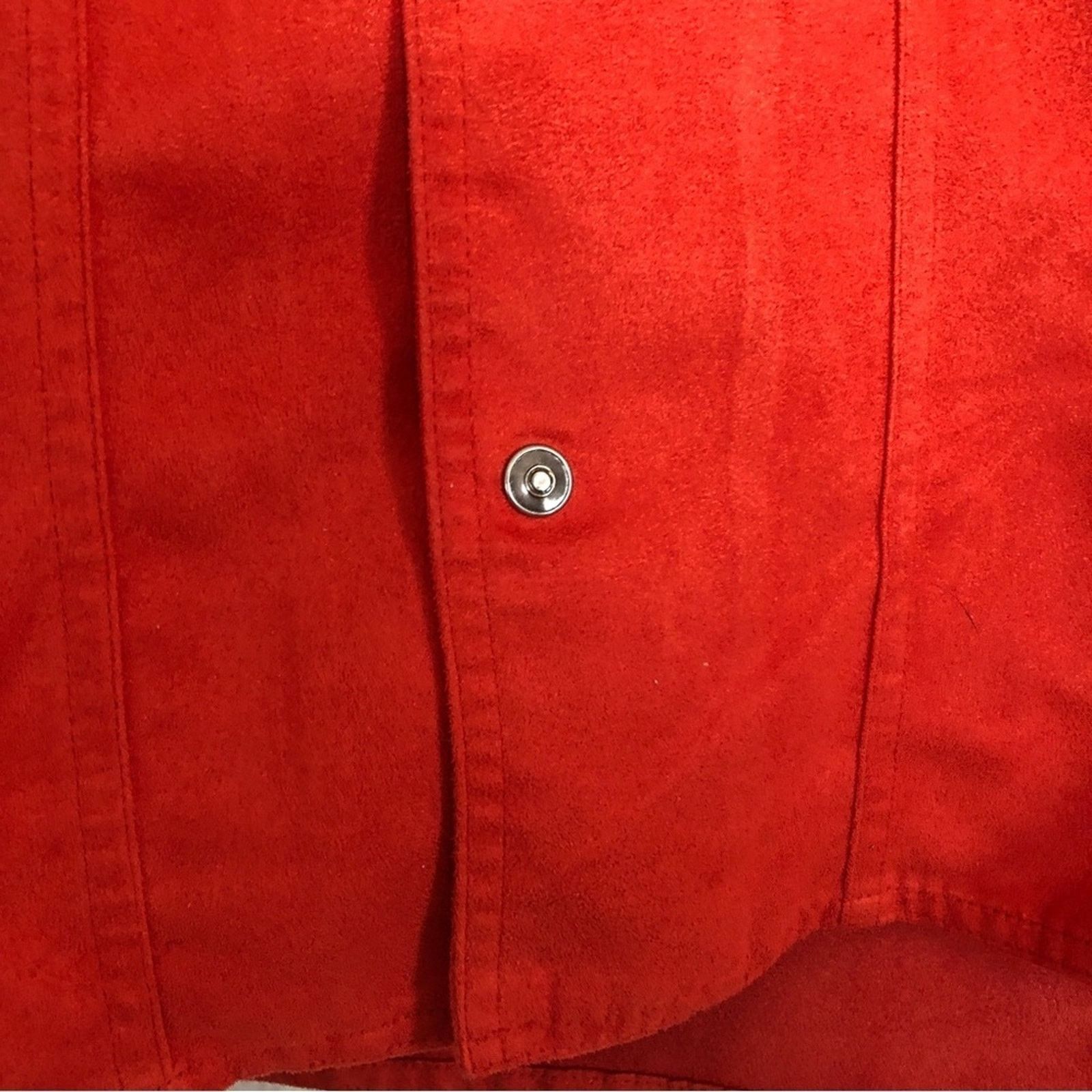 Chicos Chico's Red Butto Long Sleeve Western Shirt Shacket Jacket Size M / US 6-8 / IT 42-44 - 4 Thumbnail