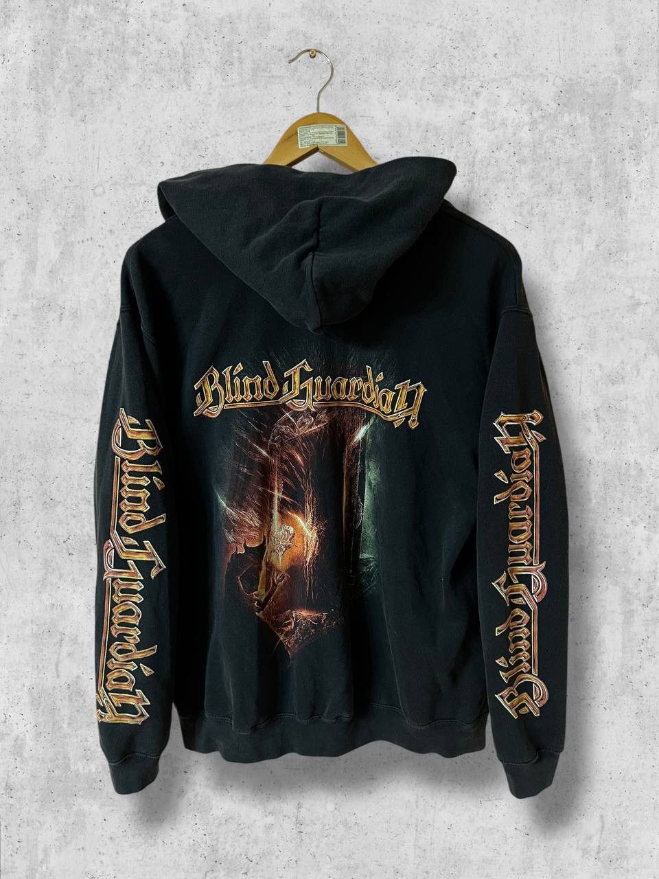 BLIND GUARDIAN 00s Vintage Zip Hoodie Band Tour Broken ZIPPE
