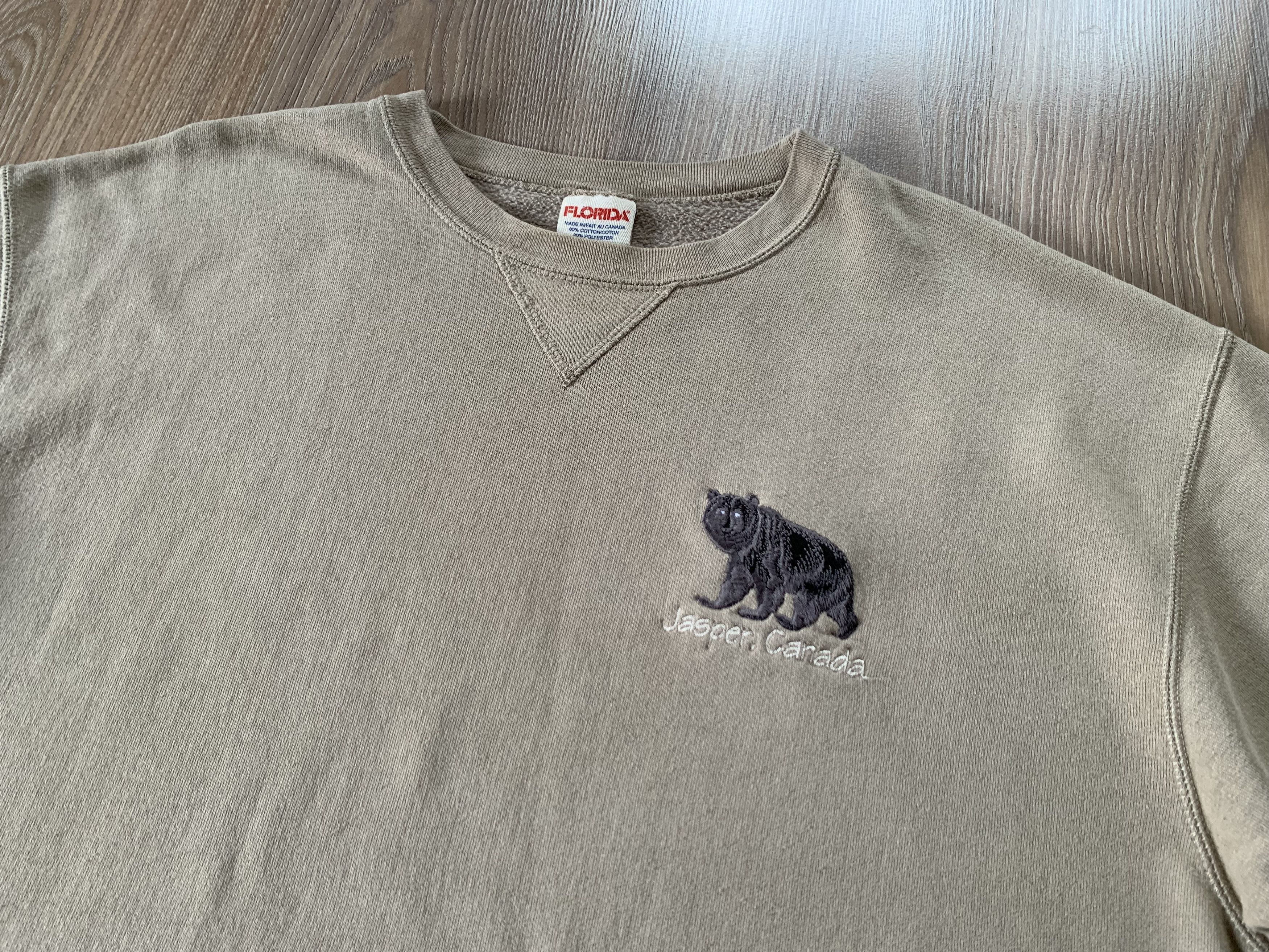 Designer × Vintage Florida Jasper Canada Beige Vintage Cotton Sweatshirt Size US M / EU 48-50 / 2 - 4 Thumbnail