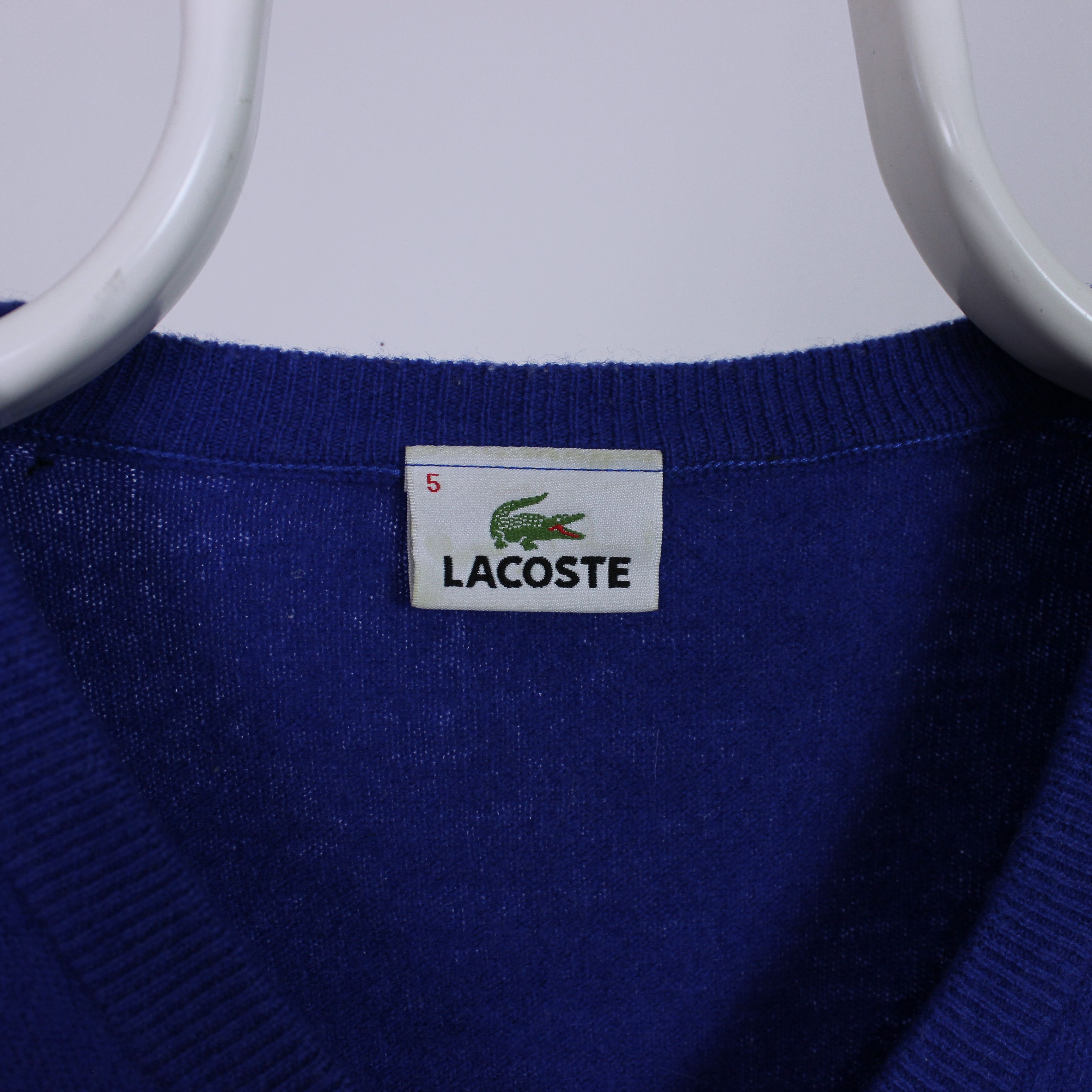 Lacoste Lacoste sweater wool pure blue M L 5 vintage Size US L / EU 52-54 / 3 - 4 Thumbnail