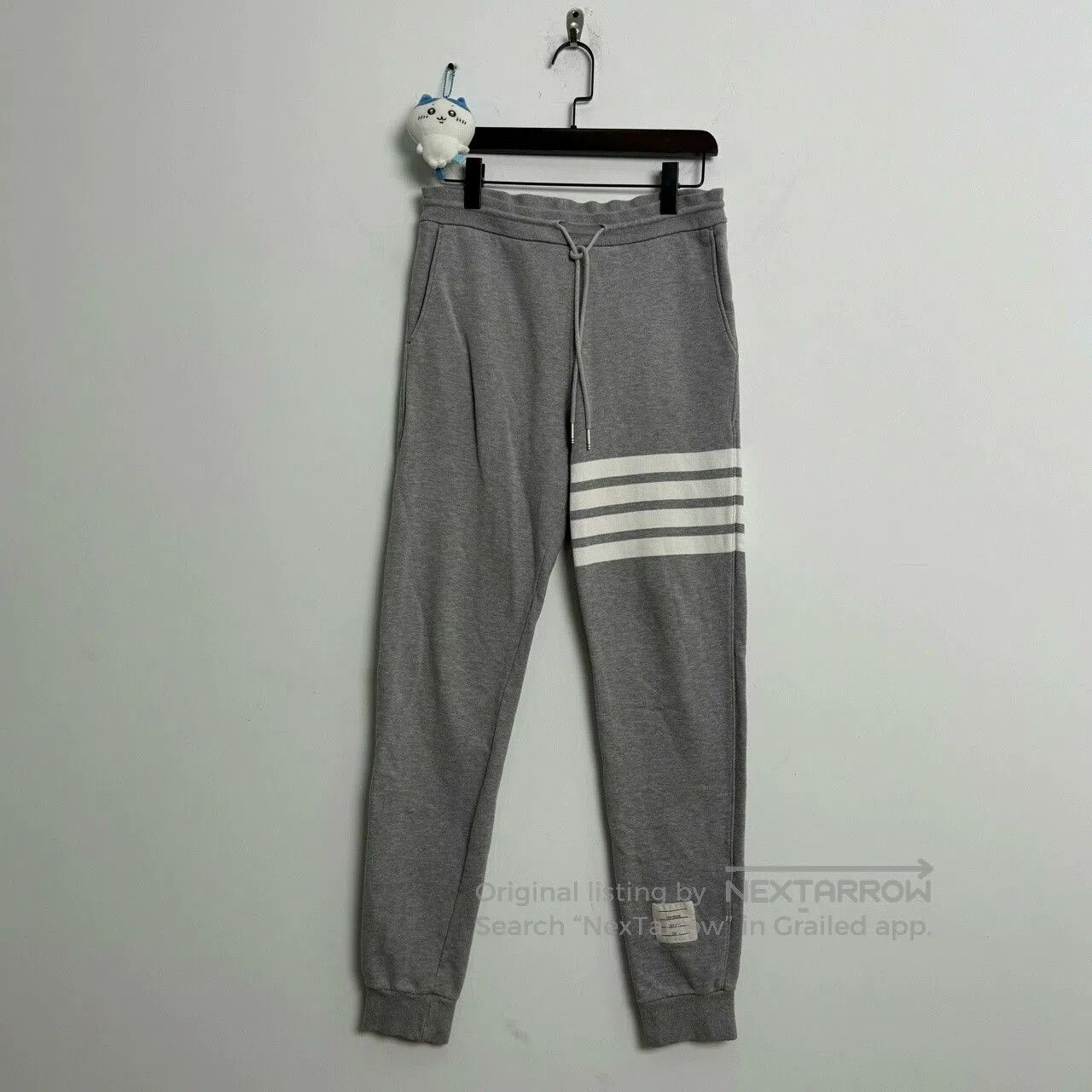 Thom Browne Thom Browne Gray Striped Sweatpants. Size US 26 / EU 42 - 1 Thumbnail