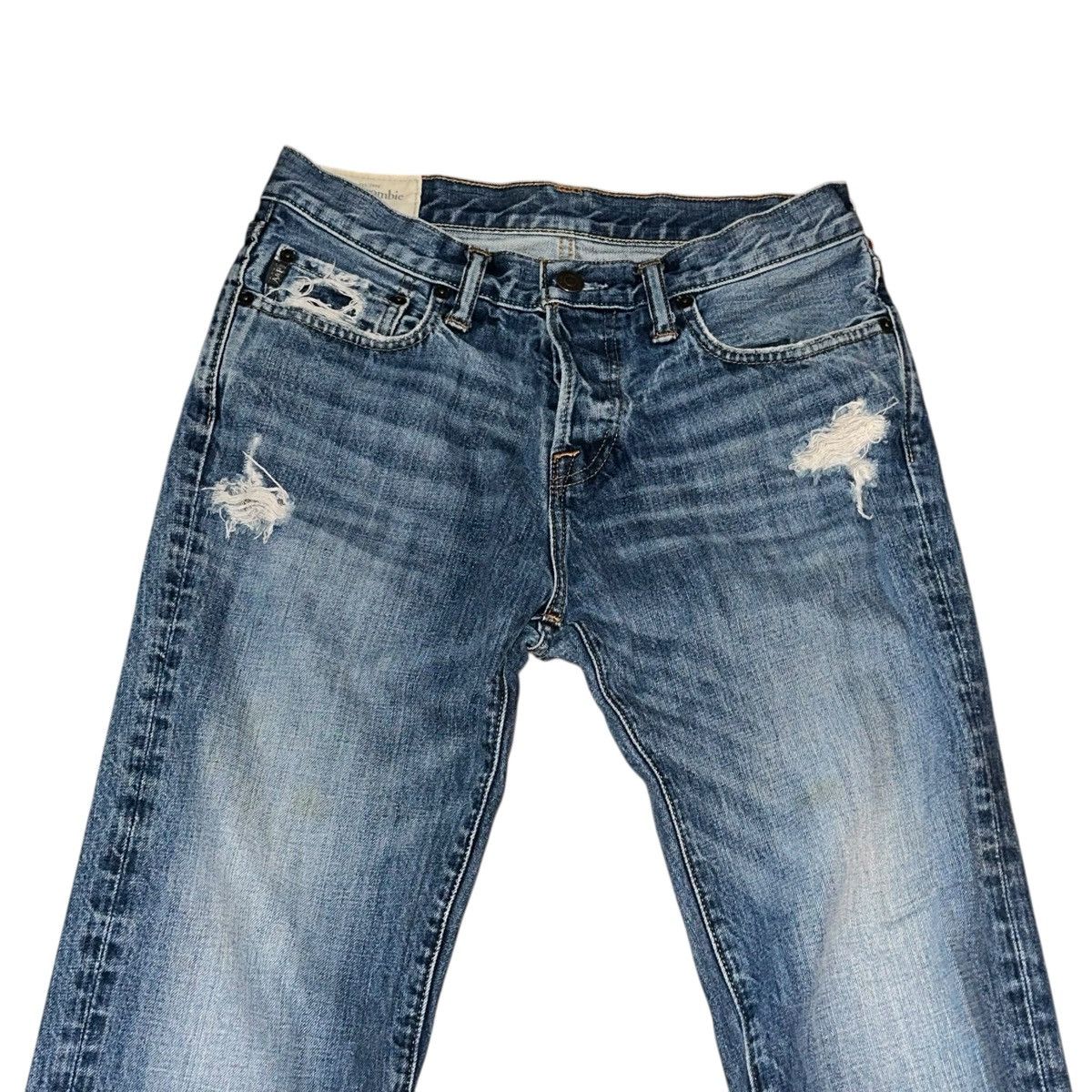 Abercrombie & Fitch Abercrombie Slim Straight distressed jeans Size US 31 - 2 Thumbnail