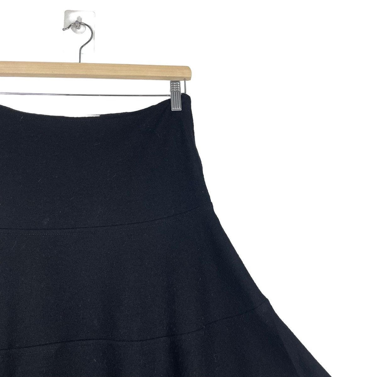 Prada 💥PRADA GODET WOOL SKIRT BLACK Size 28" / US 6 / IT 42 - 4 Thumbnail