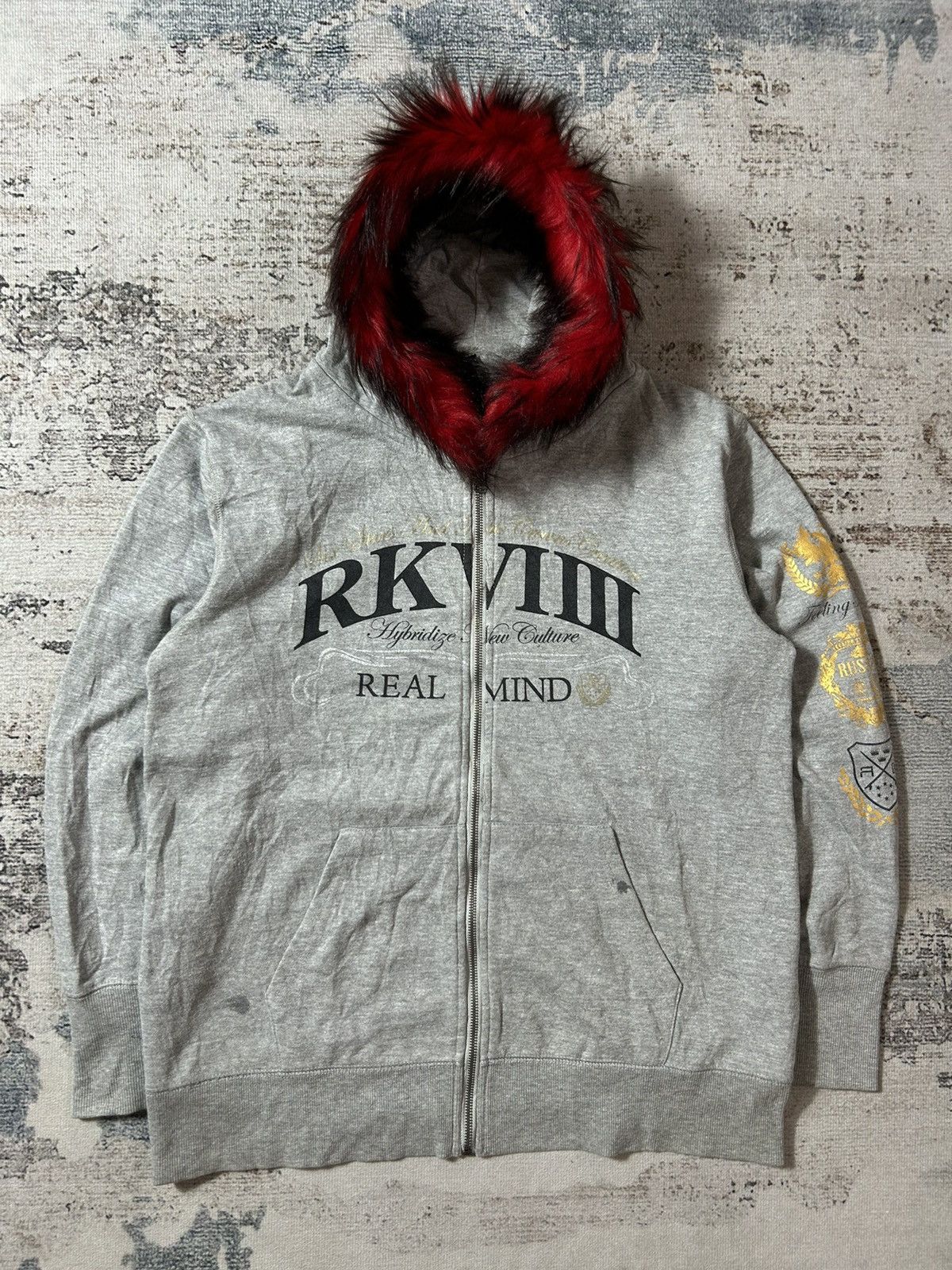 Japanese Brand Japanese Poem Faux Fur Zip Hoodie Lgb Styled Size US L / EU 52-54 / 3 - 1 Thumbnail