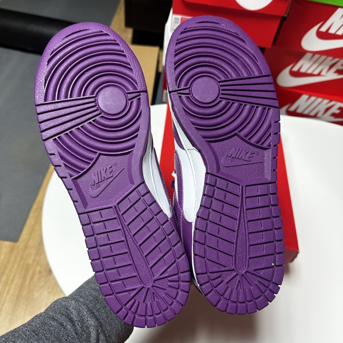 Nike **NEW** Size 10.5 US Men Nike DUNK LOW RETRO VIOTECH WHITE Size US 10.5 / EU 43-44 - 10 Thumbnail