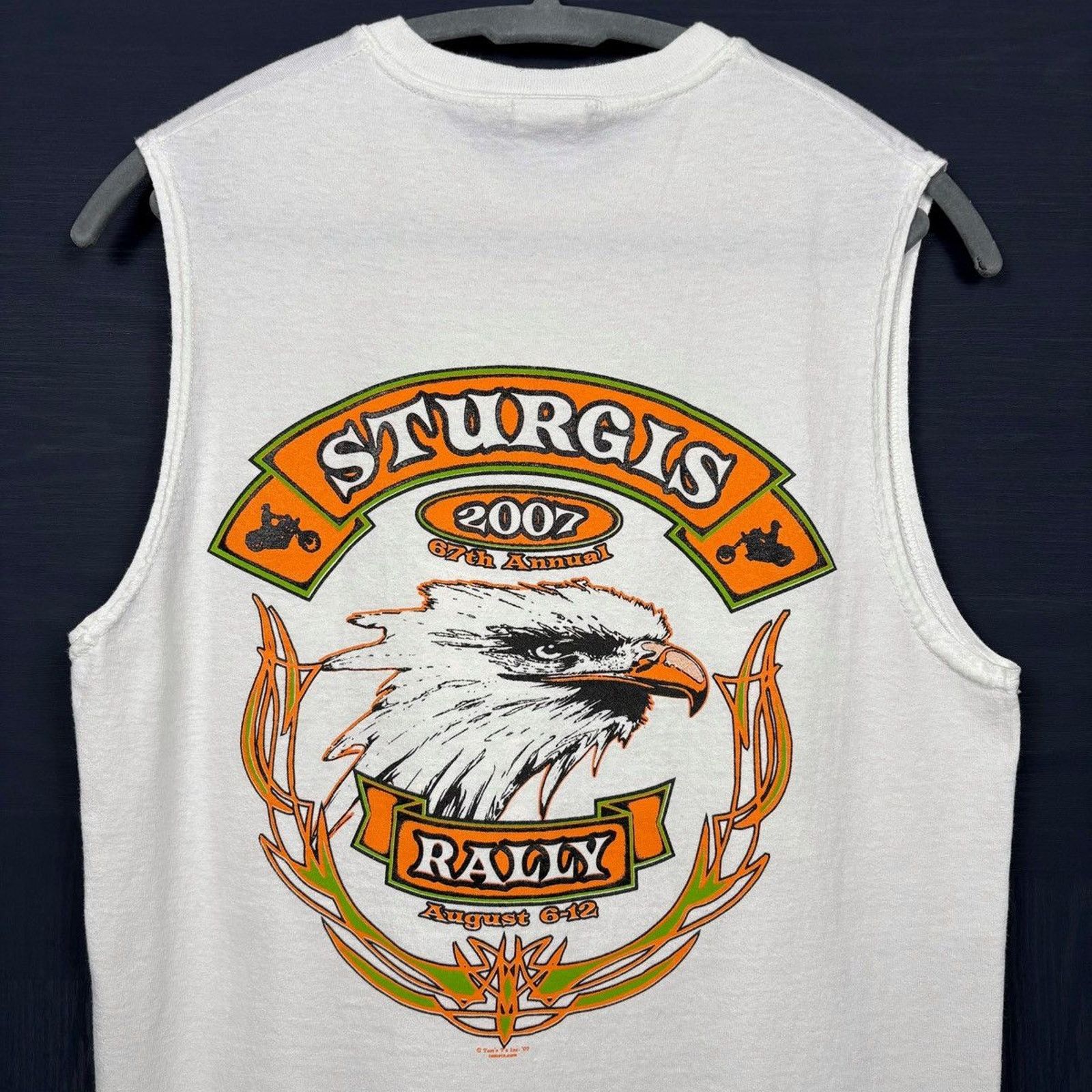 Harley Davidson × Japanese Brand × Vintage 🇺🇸2007 STURGIS RALLY Eagle Tank Size US M / EU 48-50 / 2 - 4 Thumbnail