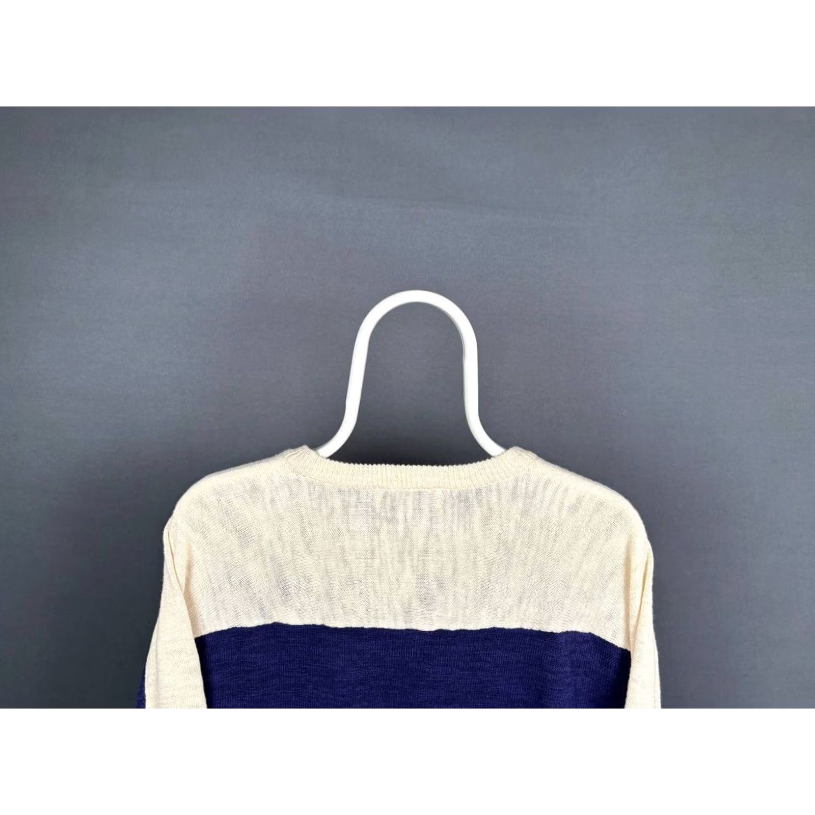 Vintage You Must Create Sweater Mens M Blue & Beige Size Cotton Long Sleeve Crew Neck Size US M / EU 48-50 / 2 - 5 Thumbnail