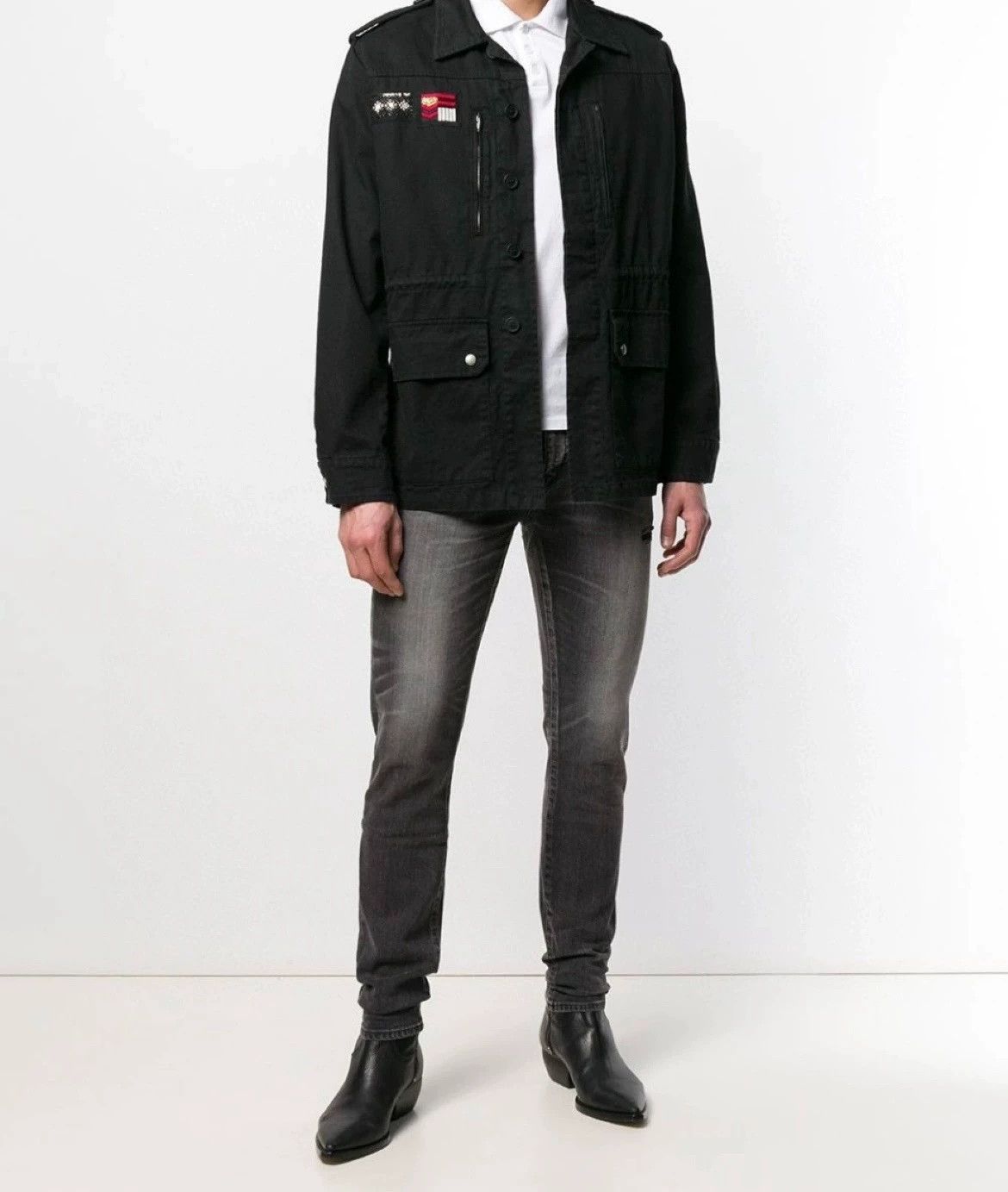 Saint Laurent Paris Saint Laurent SLP19SS black badge military jacket IT50 Size US M / EU 48-50 / 2 - 7 Thumbnail