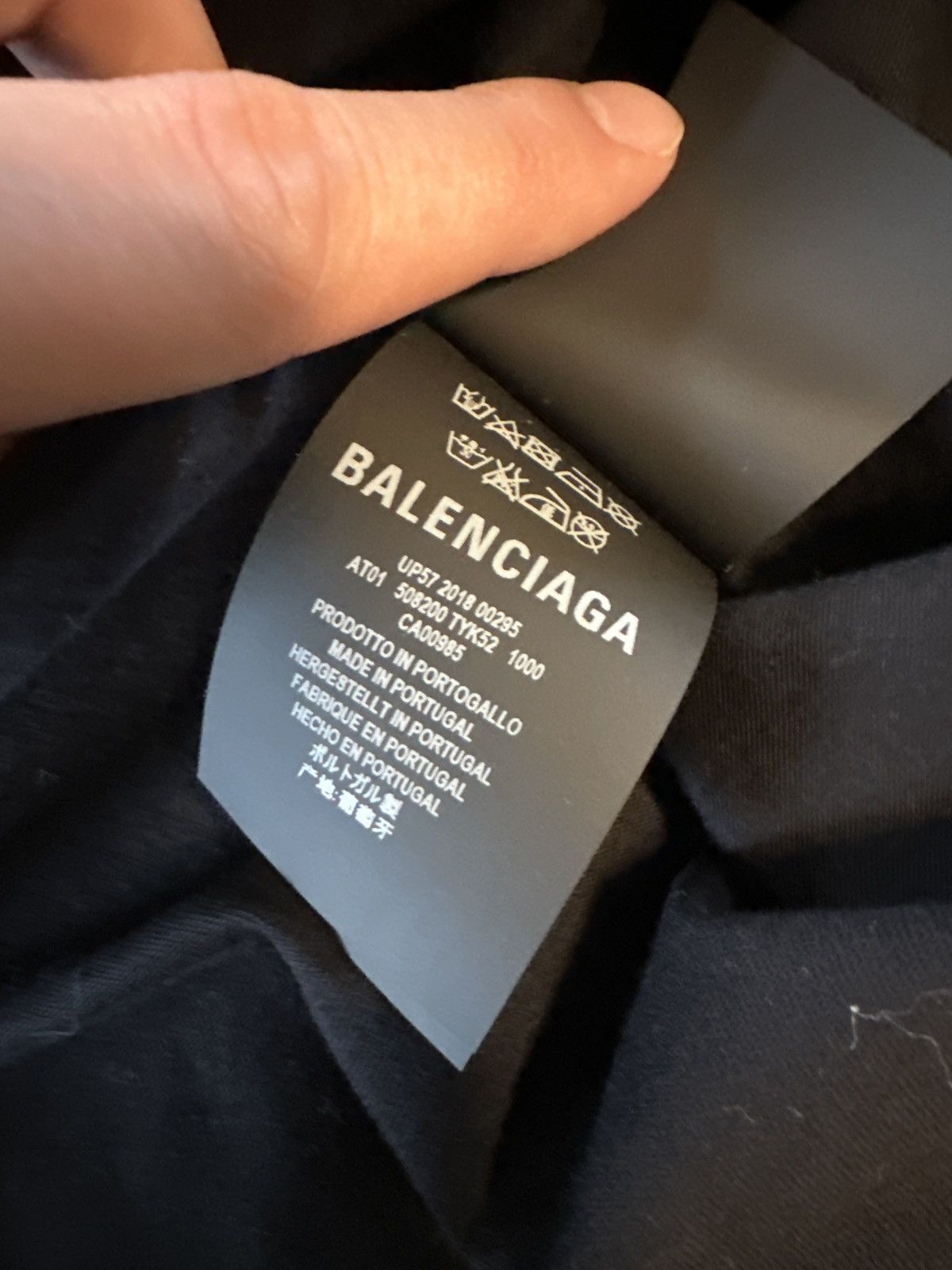 Balenciaga Balenciaga Logo Crew Neck Archetype Black Tee 2018 Size US L / EU 52-54 / 3 - 4 Thumbnail