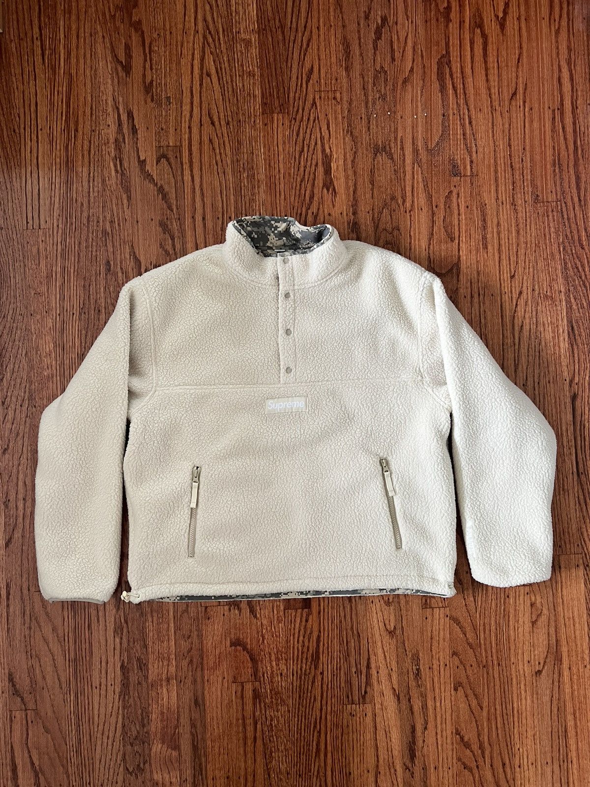 Supreme Supreme Polartec Shearling Reversible Pullover | Grailed