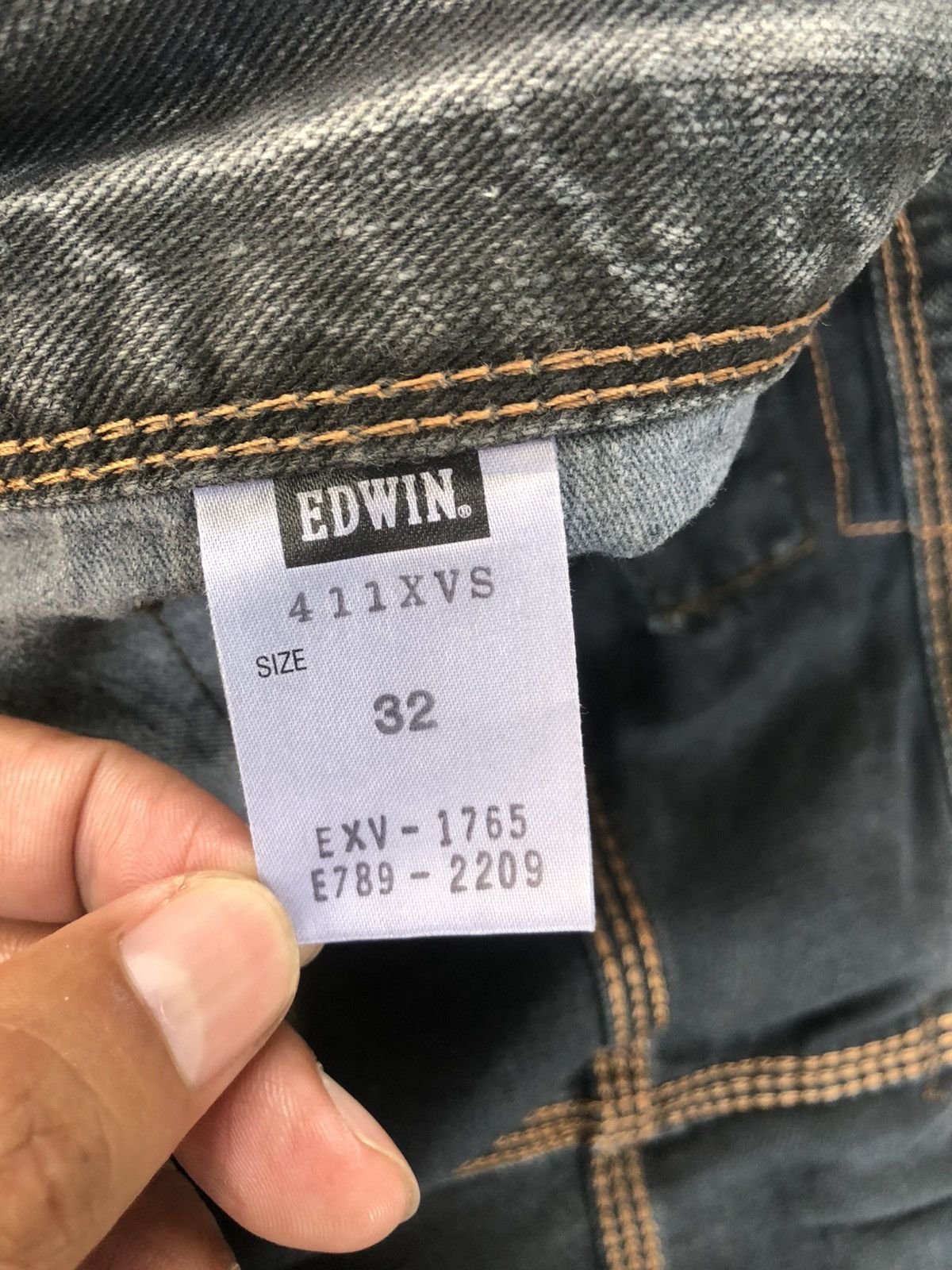 If Six Was Nine Japanese Edwin XV Flared Jeans Distressed Denim Size US 33 - 21 Thumbnail