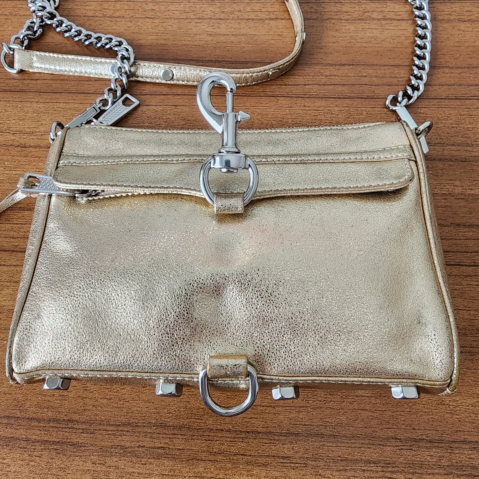 Rebecca Minkoff Rebecca Minkoff Mini M.A.C. Metallic Gold Crossbody Bag Size ONE SIZE - 10 Thumbnail