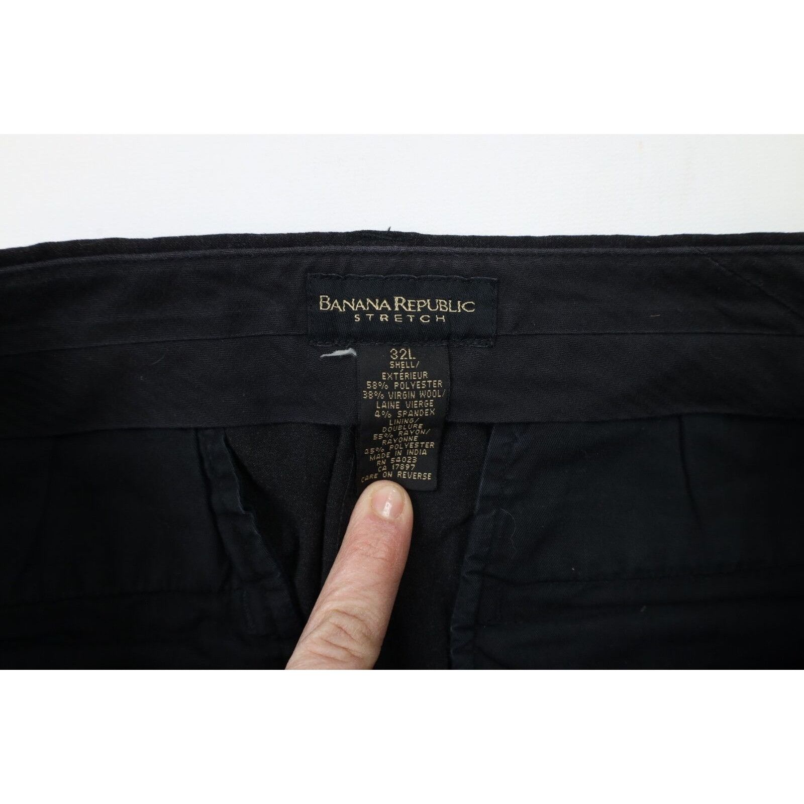 Banana Republic × Vintage Vintage Banana Republic Stretch Wool Blend Chinos Pants Size US 32 / EU 48 - 6 Thumbnail